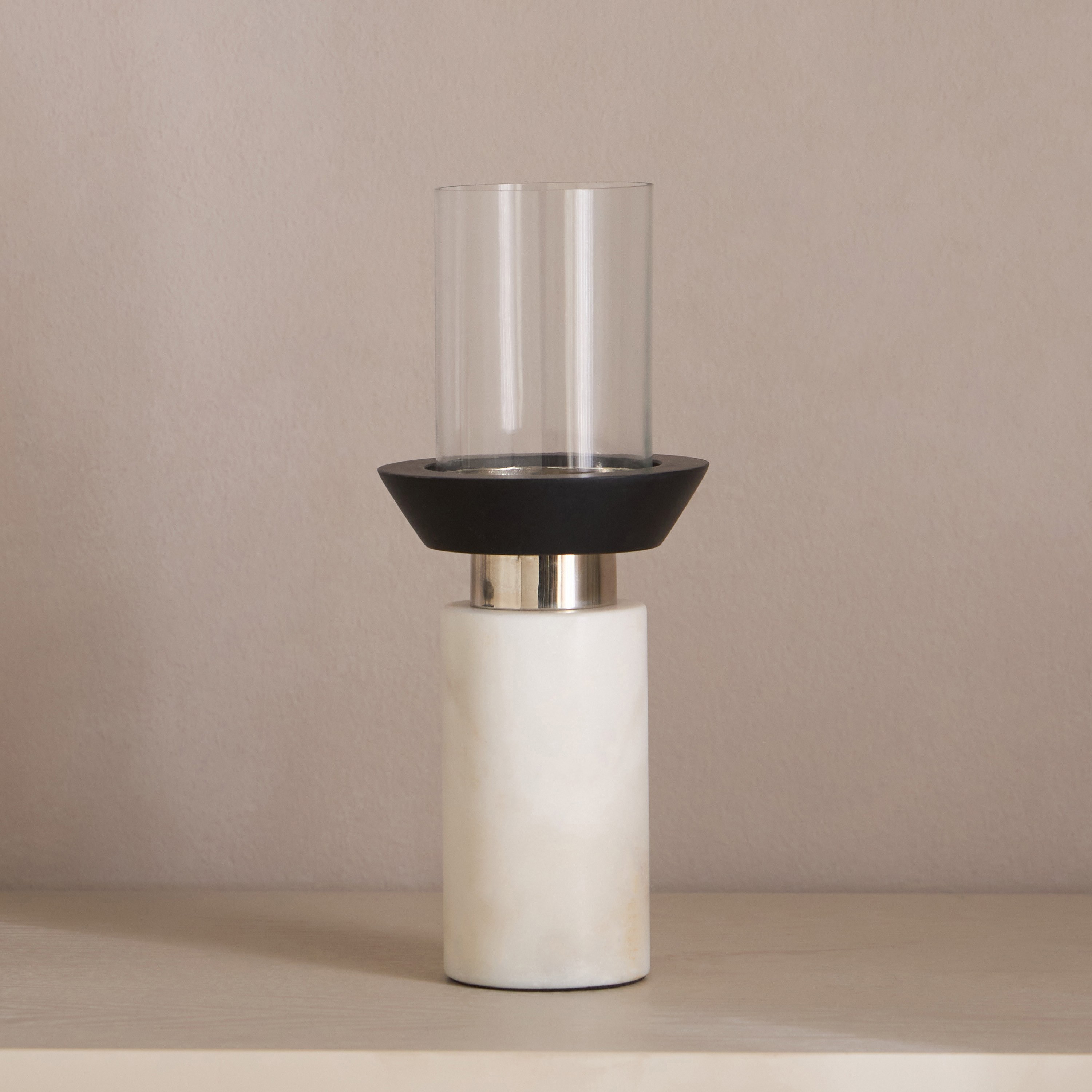 Noor Loft Duo Marble Pillar Candleholder - 28 cm-household-decor-candleholdersandlanterns-image-3