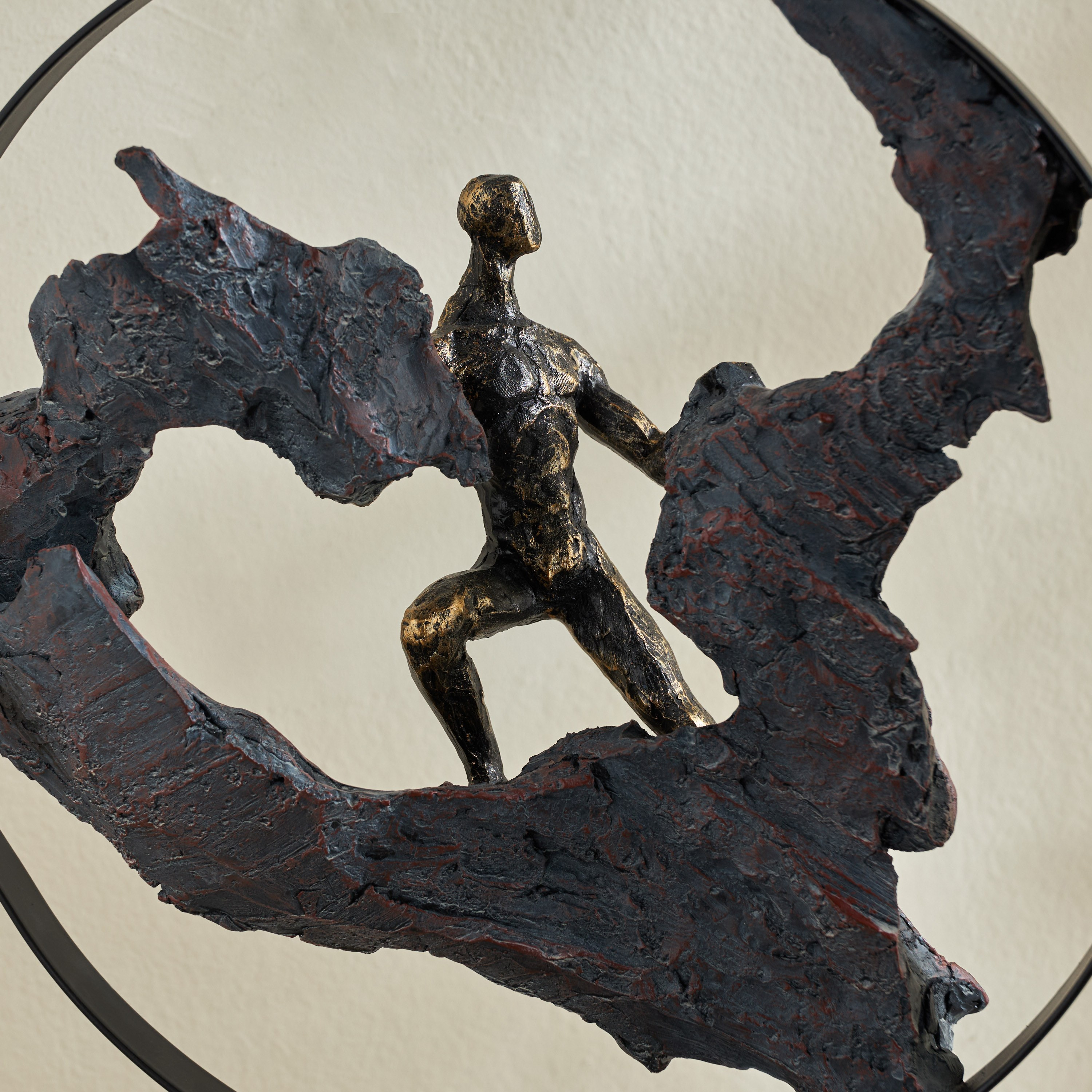 Nocturno Luxe Man on Ring Resin Decorative Accent - 36 cm-household-decor-decorativeobjectsandsculptures-image-3