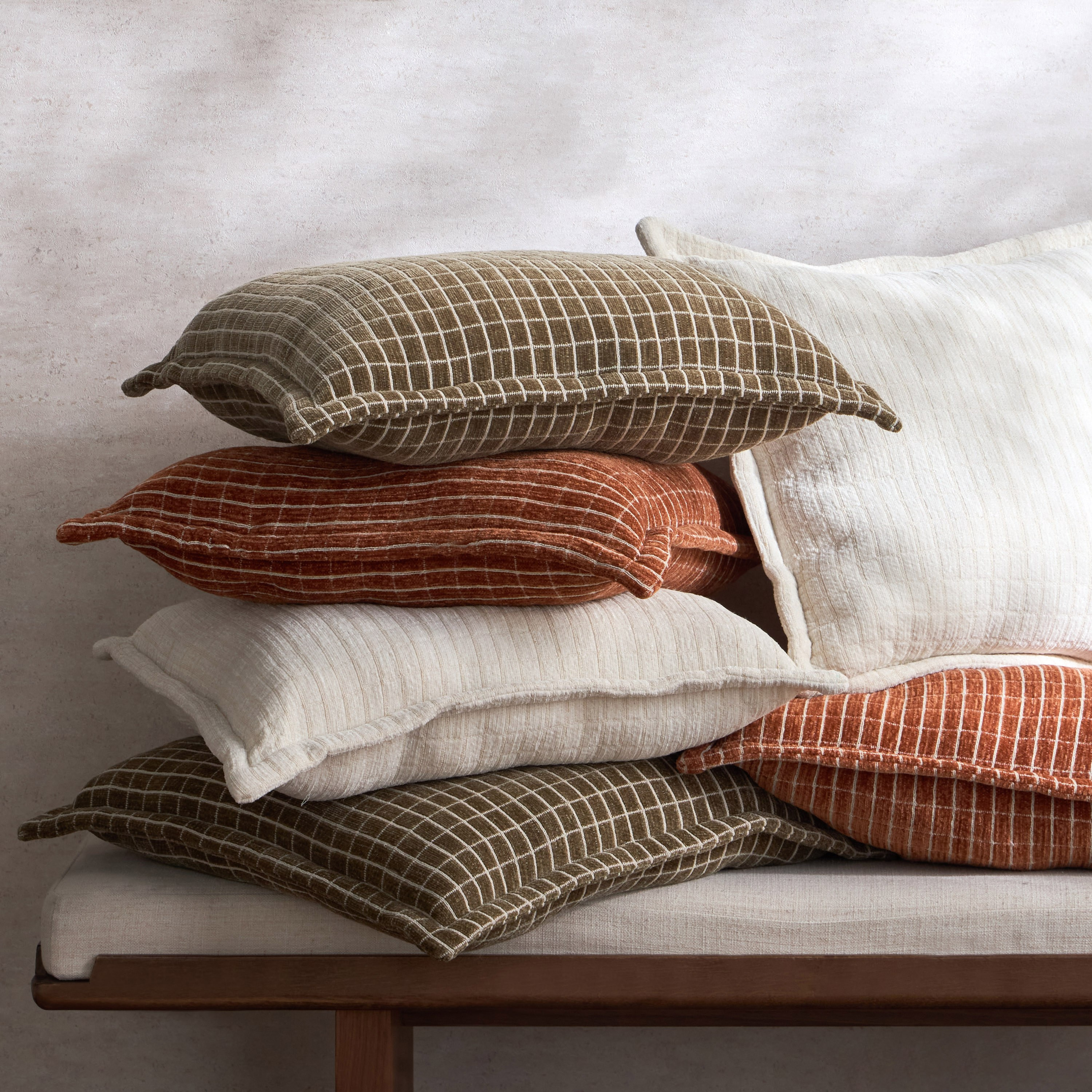 طقم وسادة محشوة بارزة الملمس من قطعتين - نولا - 50×50 سم-household-cushionsandthrows-filledcushions-decorativecushions-image-4