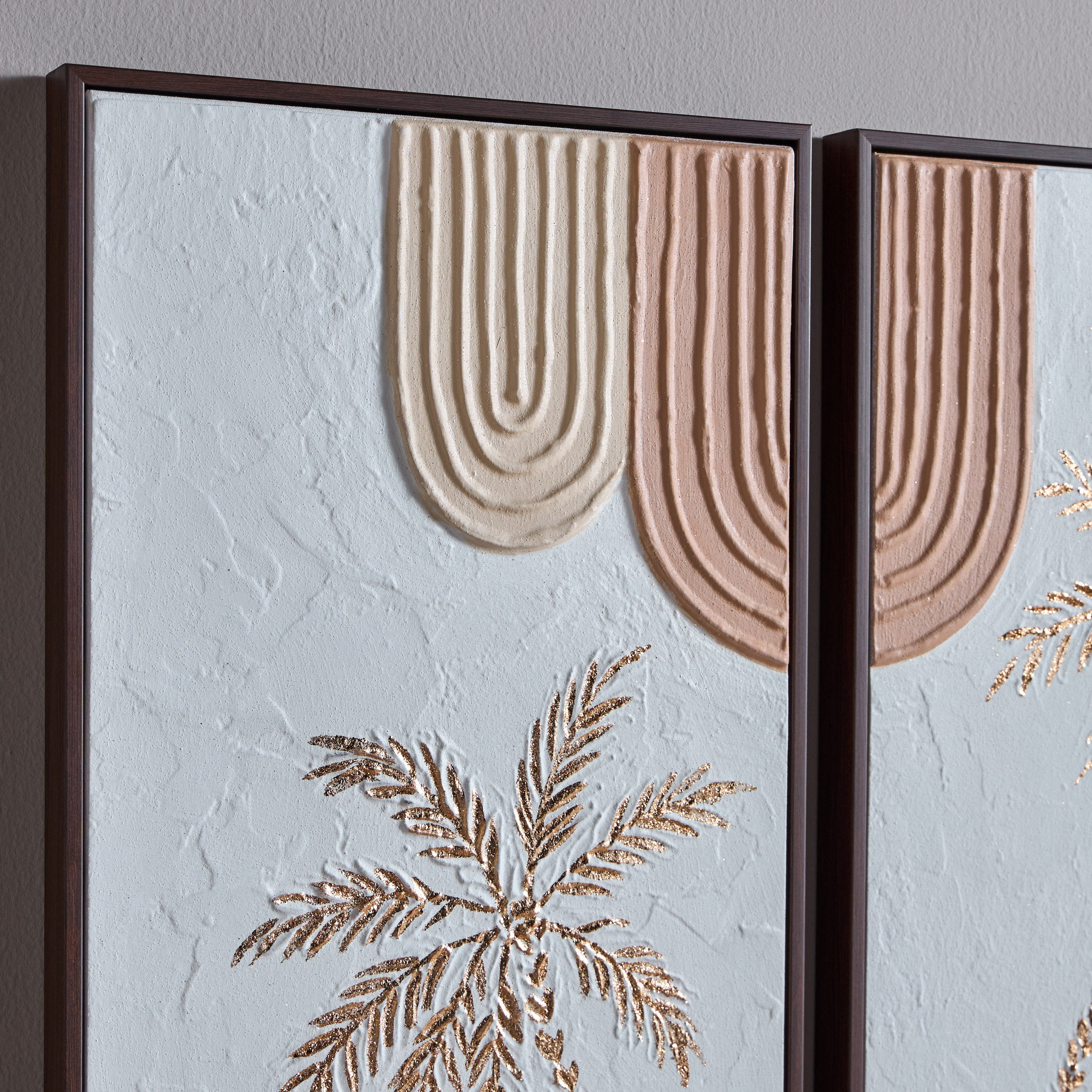 طقم 3 قطع - لوحة جدارية زيتية كانفاس مؤطرة - لينا - 40x120 سم-household-walldecorandmirrors-wallart-image-2