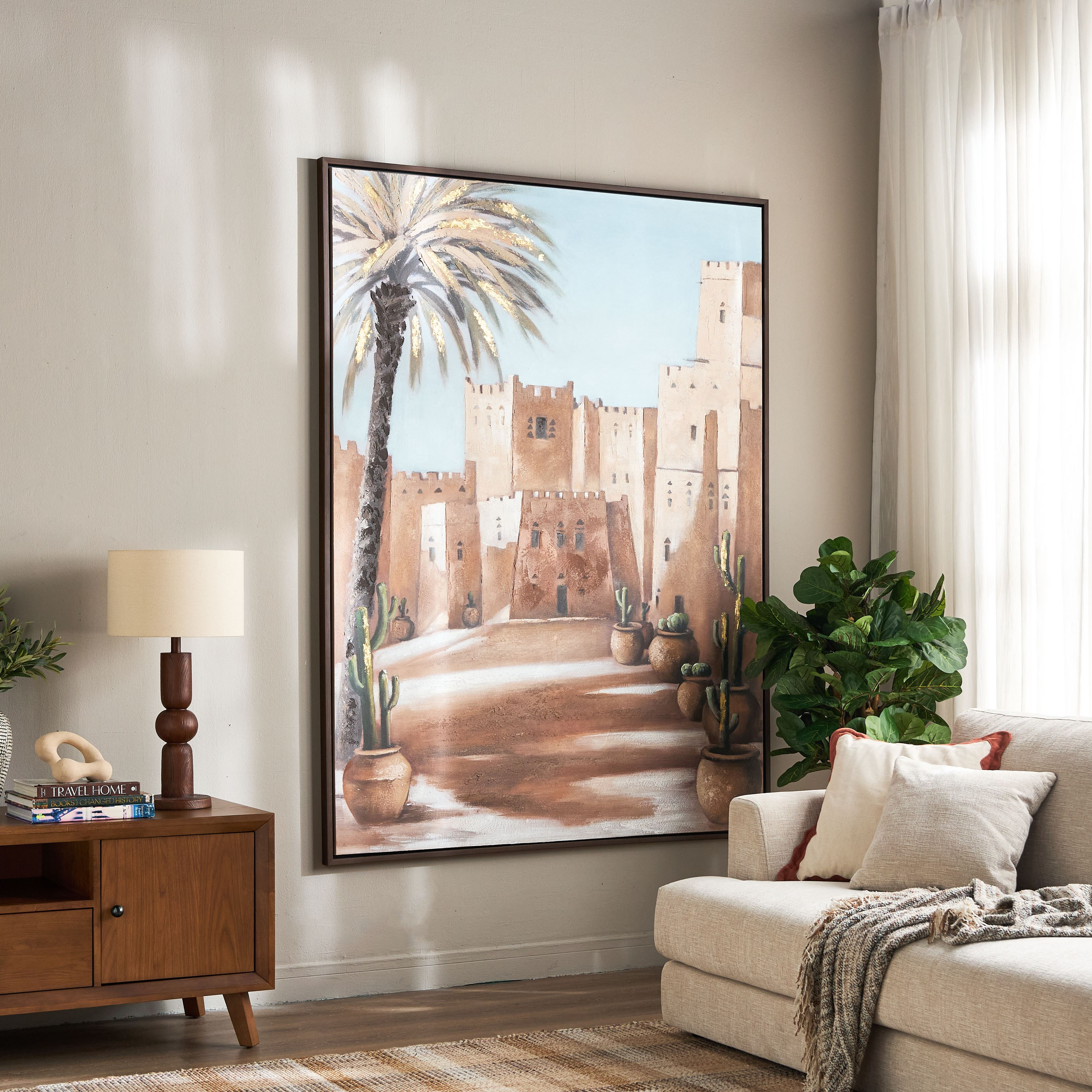 لوحة جدارية كانفاس مؤطرة باست فيوتشر جانا - 150x200 سم-household-walldecorandmirrors-wallart-image-3