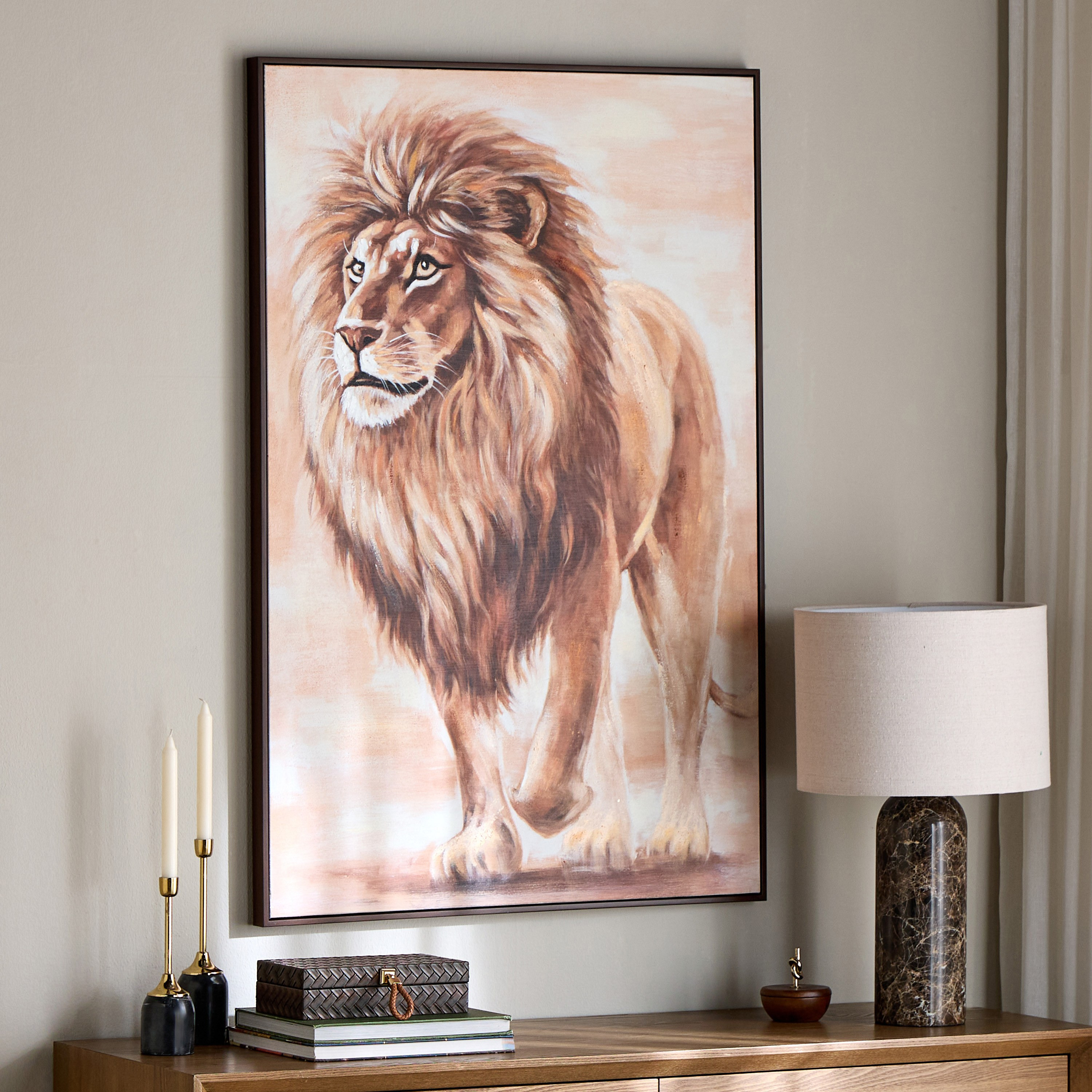 لوحة جدارية زيتية كانفاس مؤطرة - عفراء - 80x120 سم-household-walldecorandmirrors-wallart-image-3