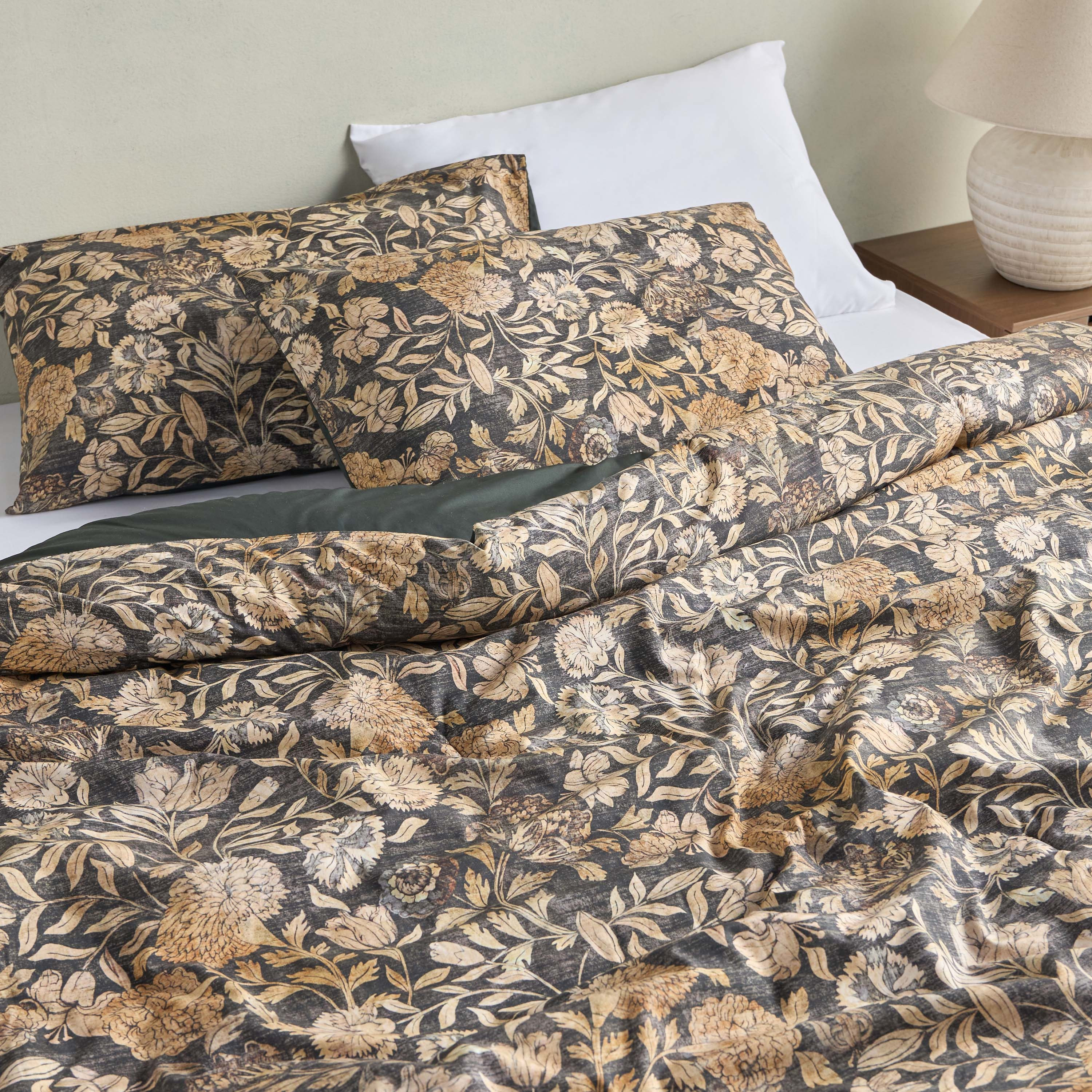 Dusk Rena Floral Print 144 Thread Count 3-Piece Super King Comforter Set - 240x260 cm-household-bedding-comfortersandbedspreads-comforters-image-5