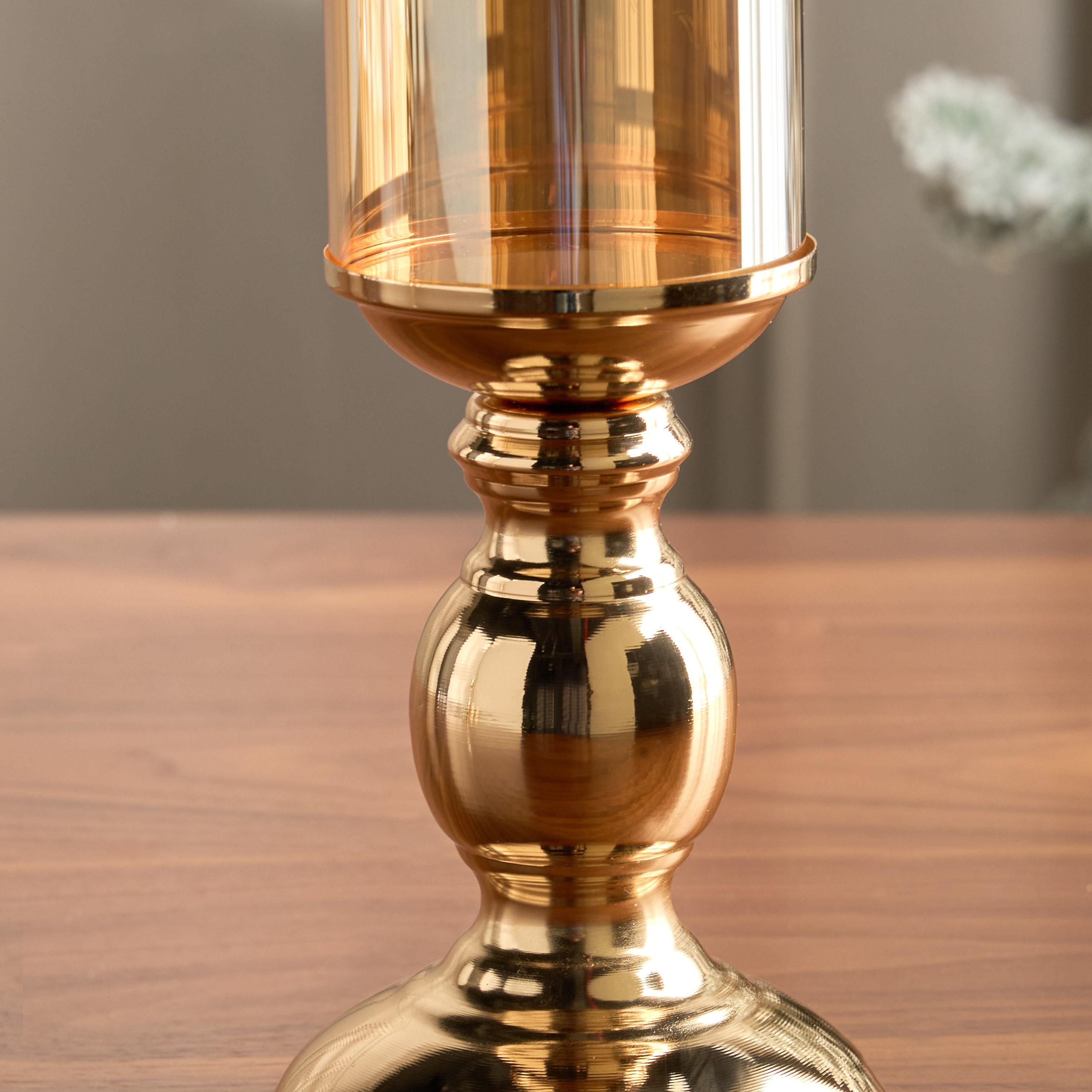 حامل شموع معدن - شيمر ميست - 28 سم-household-decor-candleholdersandlanterns-image-3