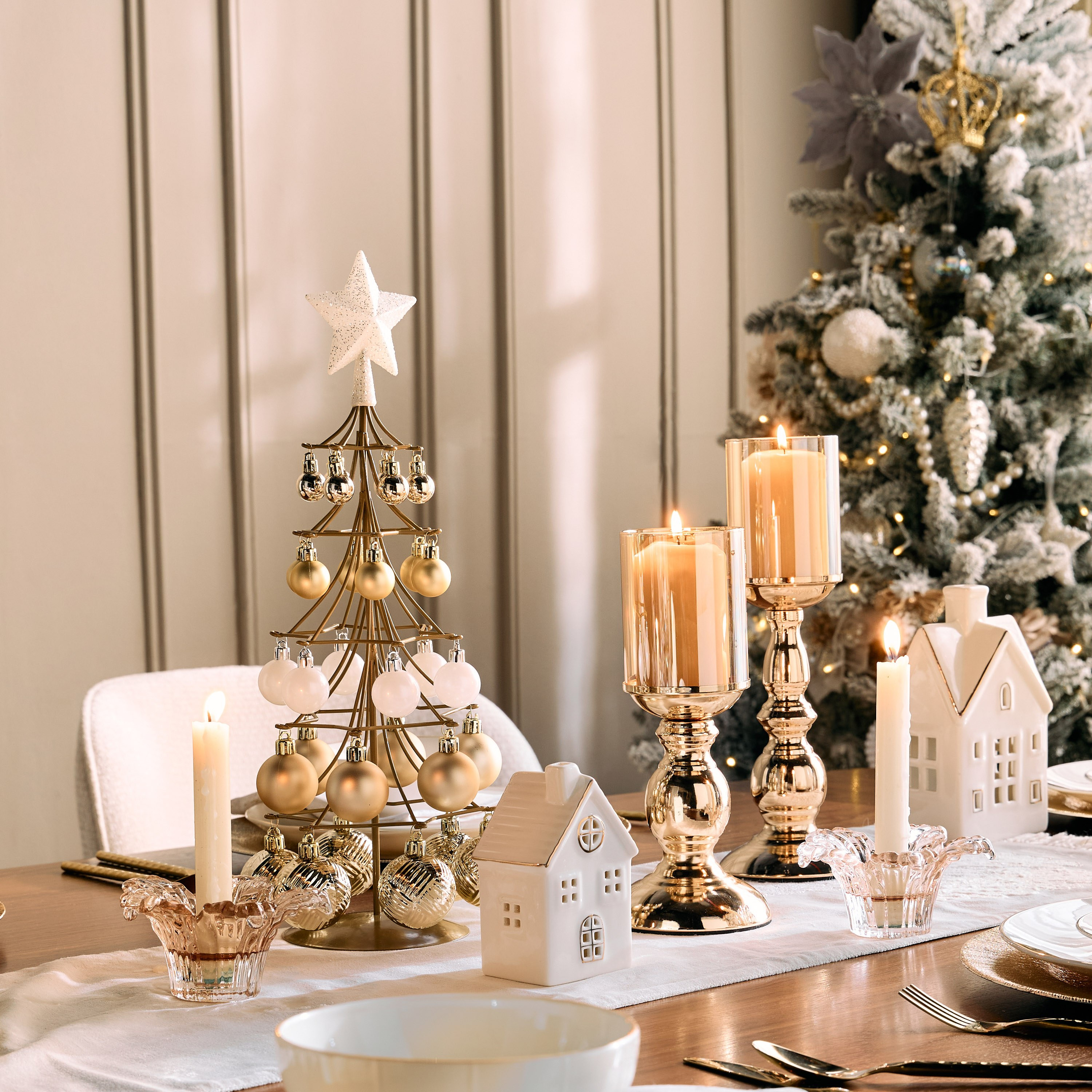 حامل شموع معدن - شيمر ميست - 28 سم-household-decor-candleholdersandlanterns-image-4