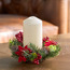 Poinsettia Wreath  - 17.5 cm-household-christmas-wreathsgarlandsandflowers-wreaths-image-1