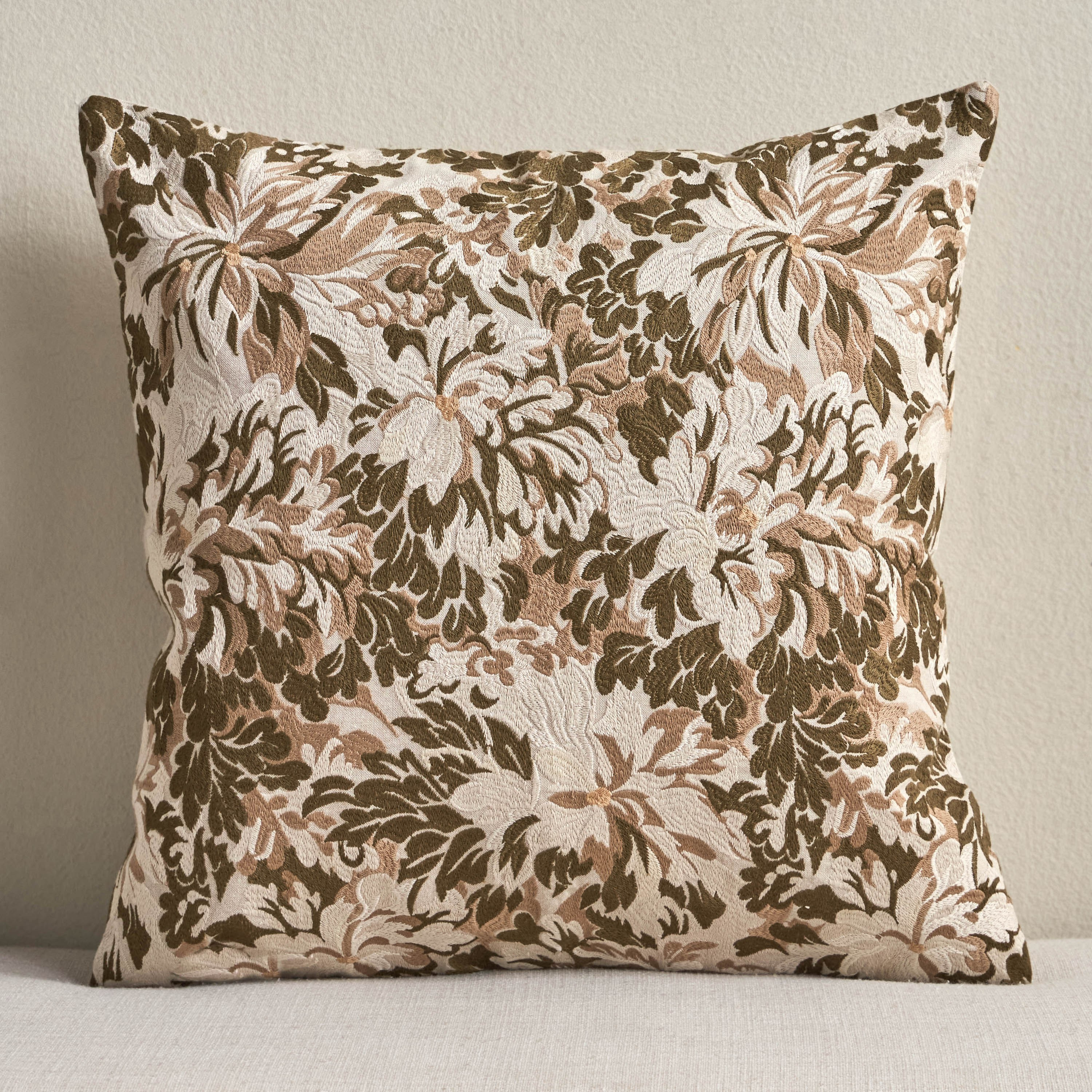 Ophelia Luxe Embroidered Cushion Cover - 50x50 cm-household-cushionsandthrows-cushioncovers-image-1