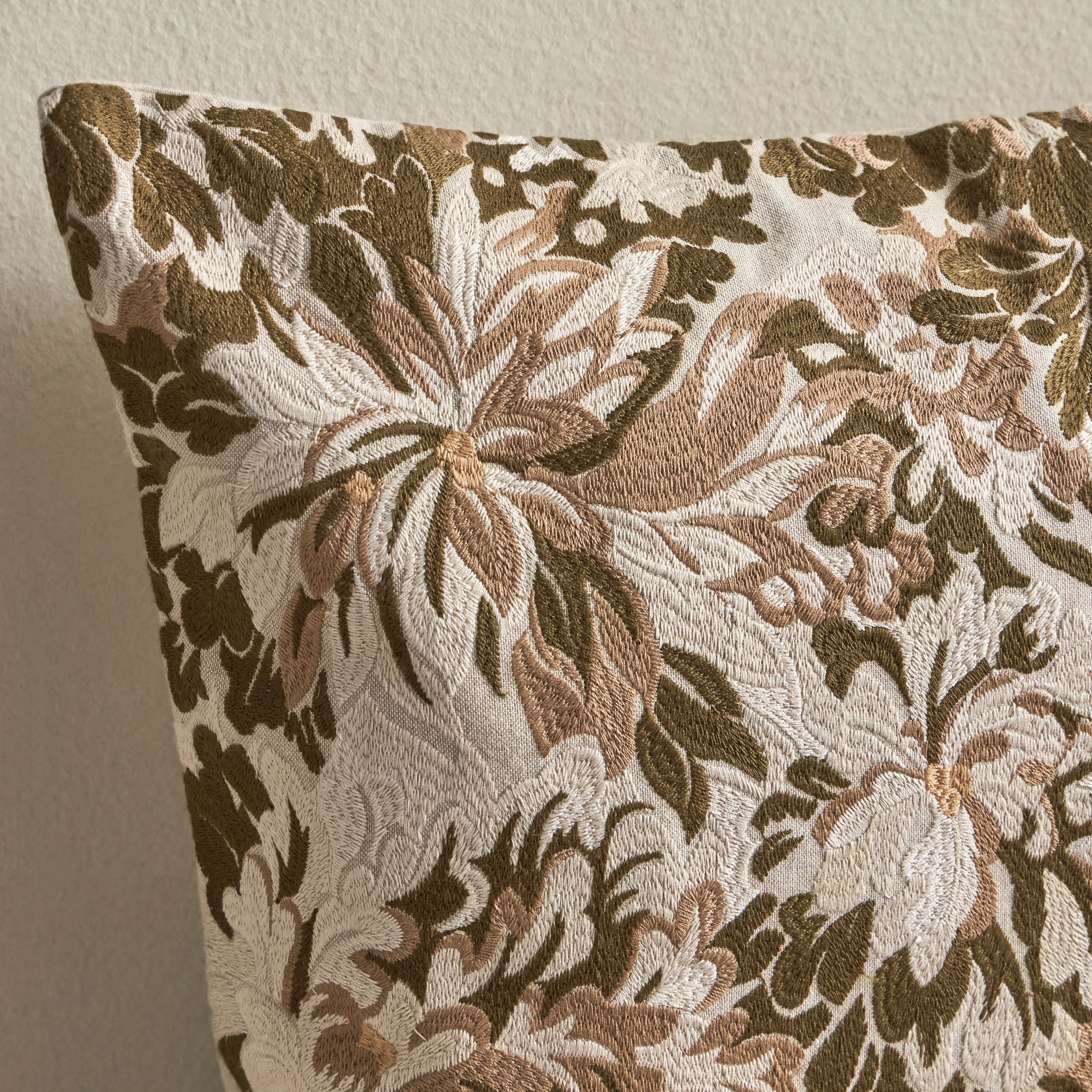 Ophelia Luxe Embroidered Cushion Cover - 50x50 cm-household-cushionsandthrows-cushioncovers-image-2