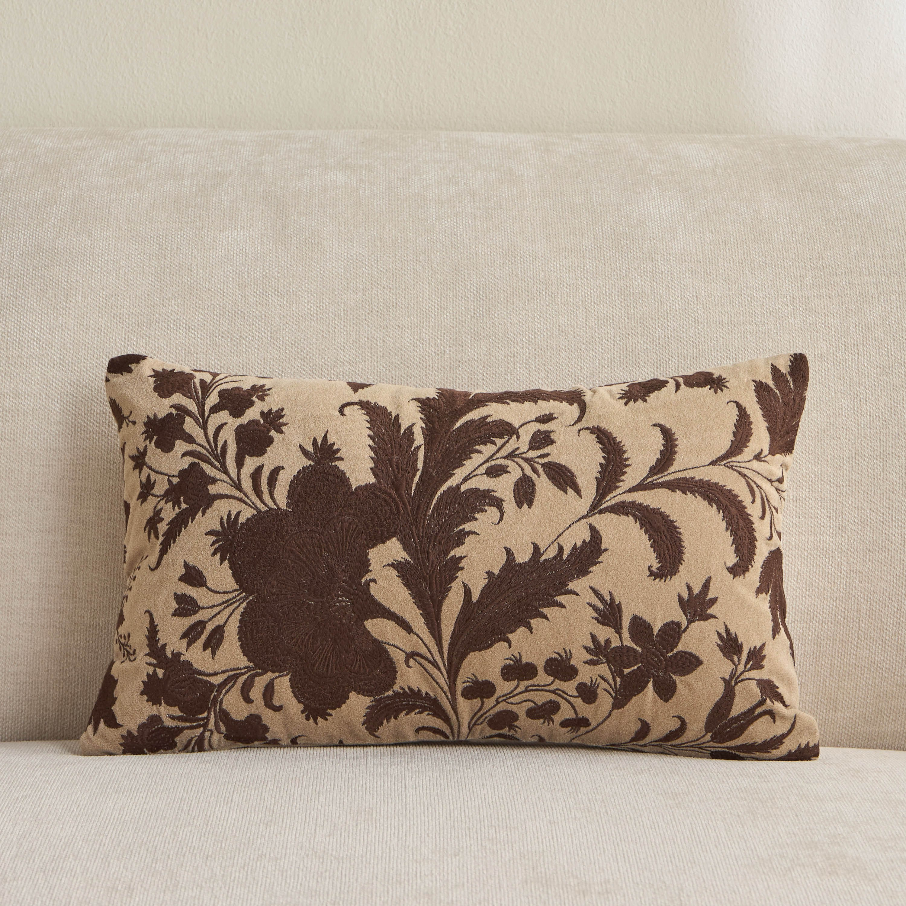 Ophelia Blossom Embroidered Cushion Cover - 30x50 cm-household-cushionsandthrows-cushioncovers-image-1