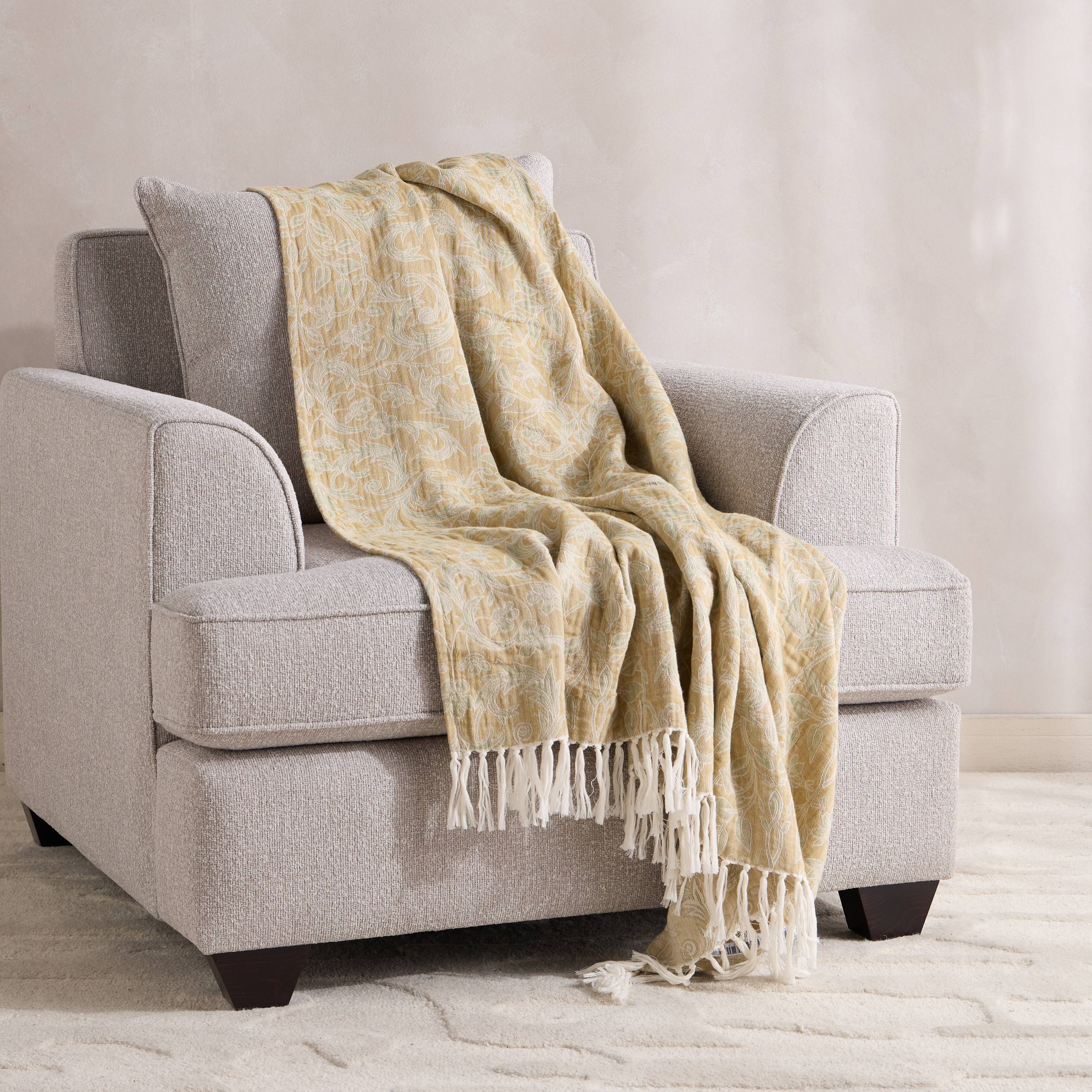 Rowan Cotton Throw - 130x170 cm-household-cushionsandthrows-throwsandblankets-throws-image-1