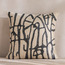 Antique Ink Chain Stitch Embroidered Cushion Cover - 50x50 cm-household-cushionsandthrows-cushioncovers-image-1