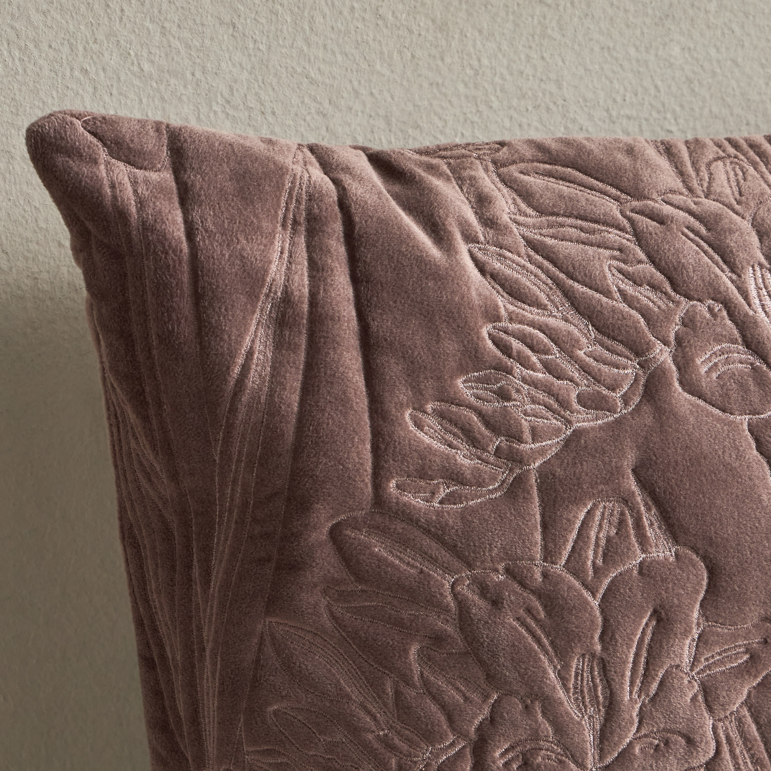 Dark Opulence Velvet Bloom Quilted Cushion Cover - 50x50 cm-household-cushionsandthrows-cushioncovers-image-2