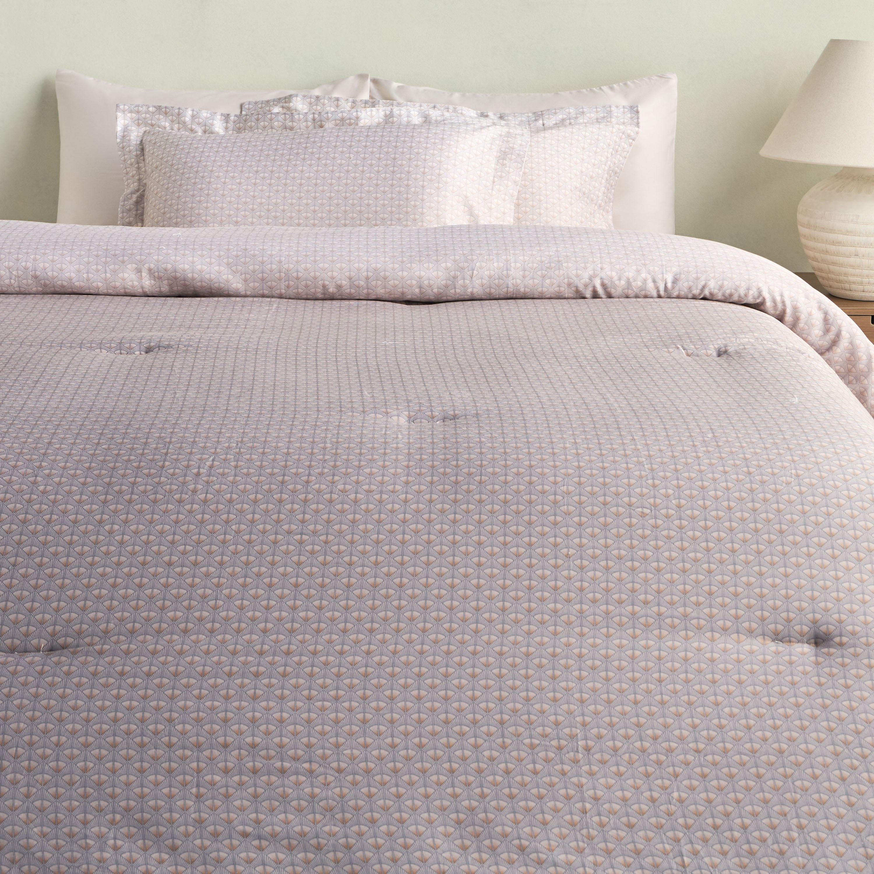 Ophelia Cotton Sateen Abstract Print 6-Piece Super King Comforter and Sheet Set - 240x260 cm-household-bedding-comfortersandbedspreads-bedinabag-image-2