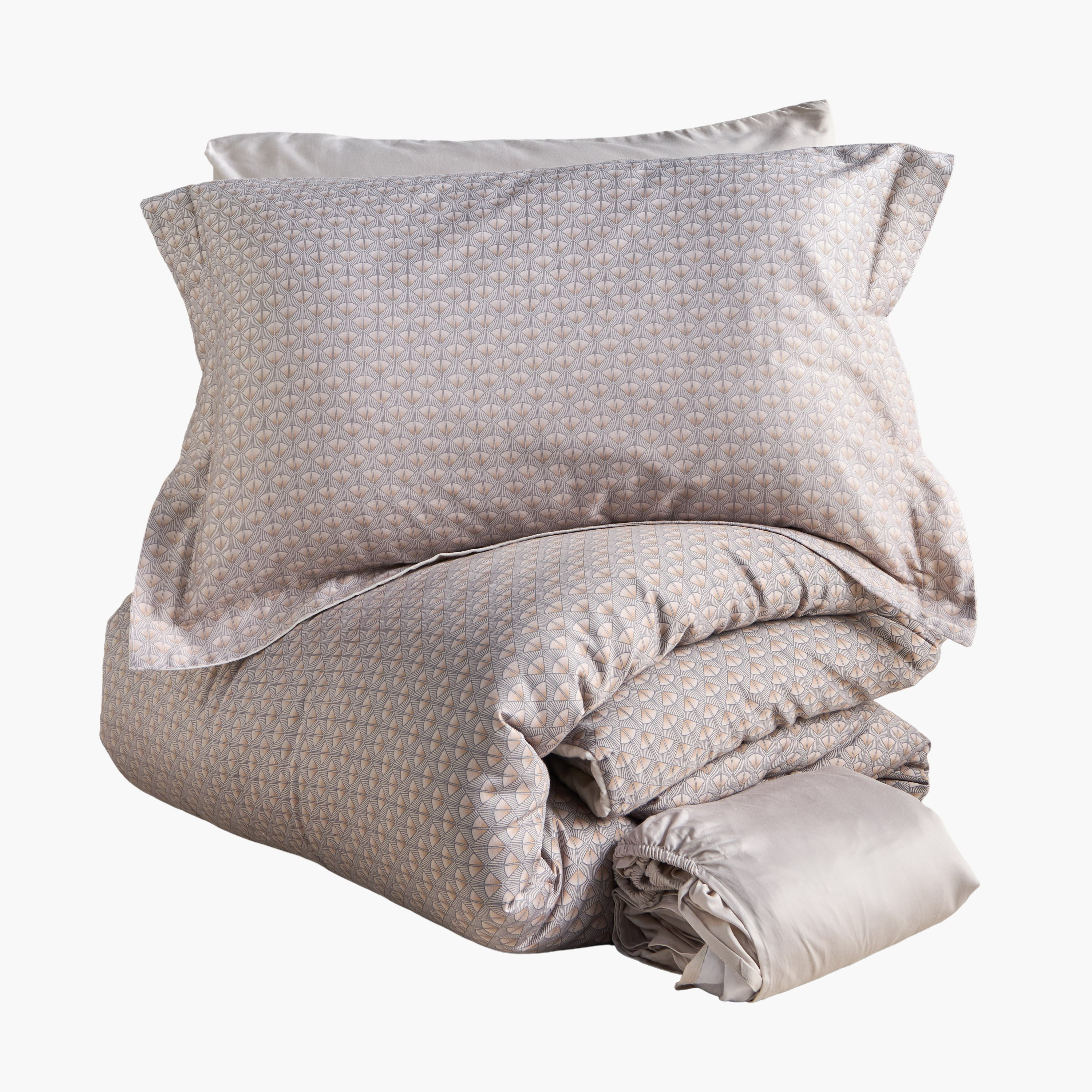 Ophelia Cotton Sateen Abstract Print 6-Piece Super King Comforter and Sheet Set - 240x260 cm-household-bedding-comfortersandbedspreads-bedinabag-image-8