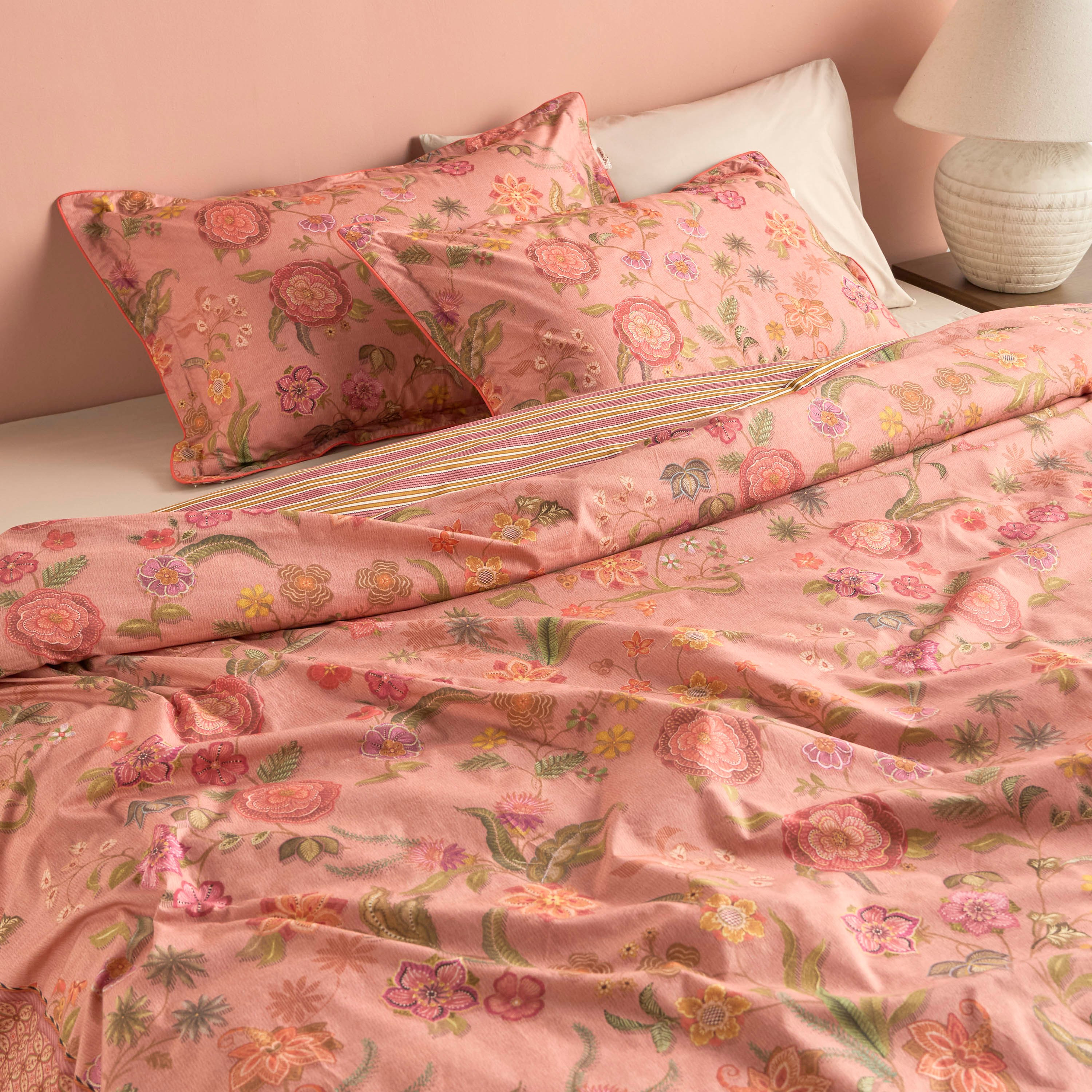 طقم غطاء لحاف قطن سوبر كينج 3 قطع بعدد 220 خيط - كوكو - 220x260 سم-household-bedding-duvetandcovers-duvetcovers-image-7
