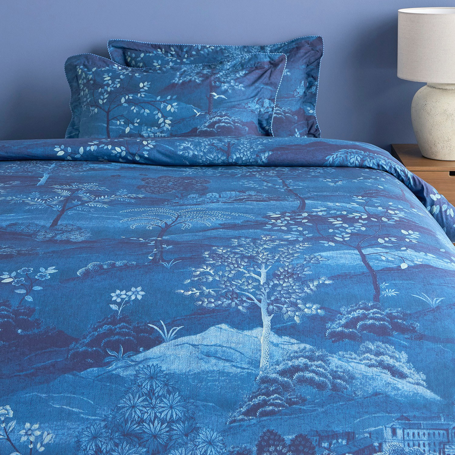 طقم غطاء لحاف قطن سوبر كينج 3 قطع بعدد 220 خيط - سوندارا وودز - 220x260 سم-household-bedding-duvetandcovers-duvetcovers-image-2