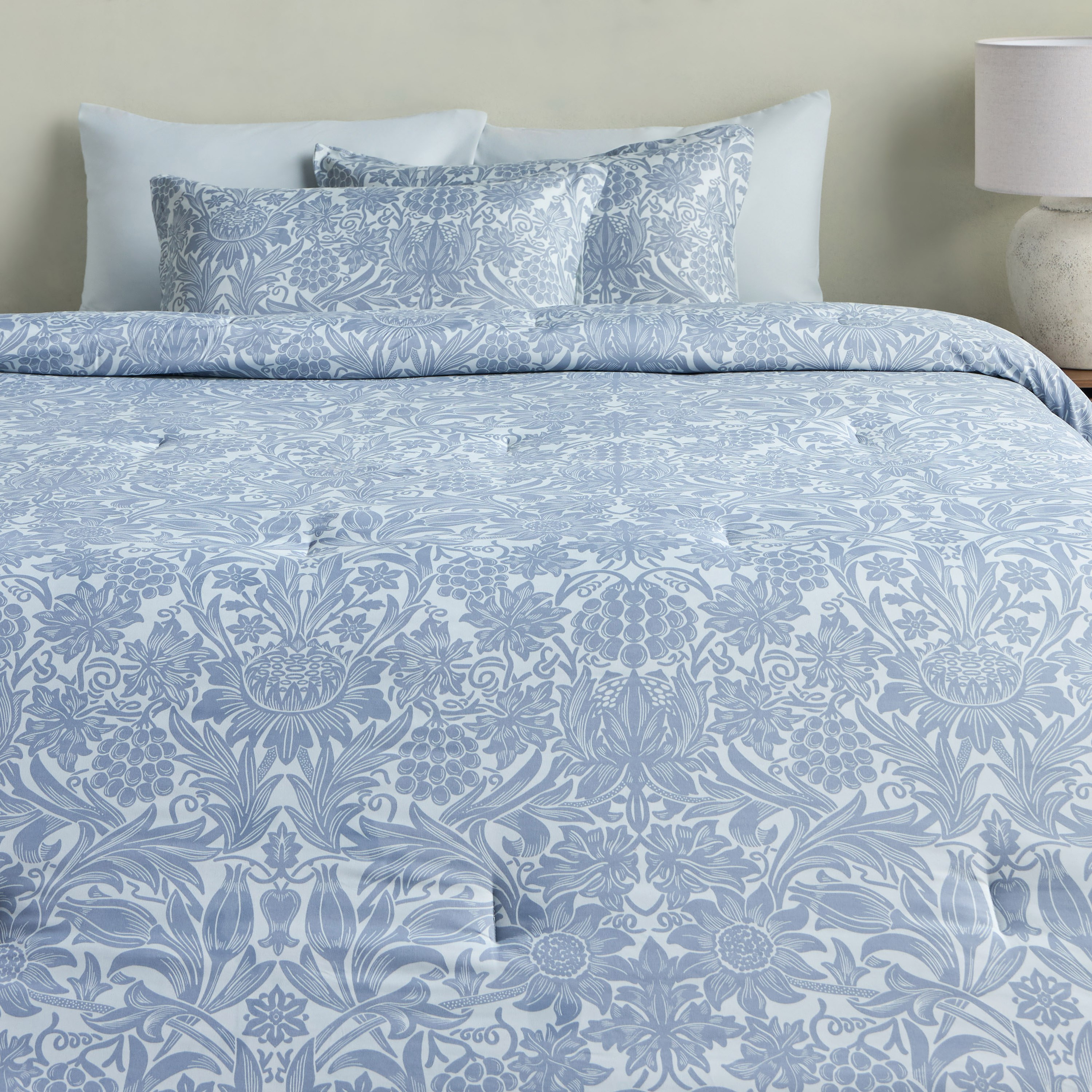 طقم لحاف كامل وشرشف 4 قطع بطبعات زهور - أوريليا سارا - 160x240 سم-household-bedding-comfortersandbedspreads-bedinabag-image-2