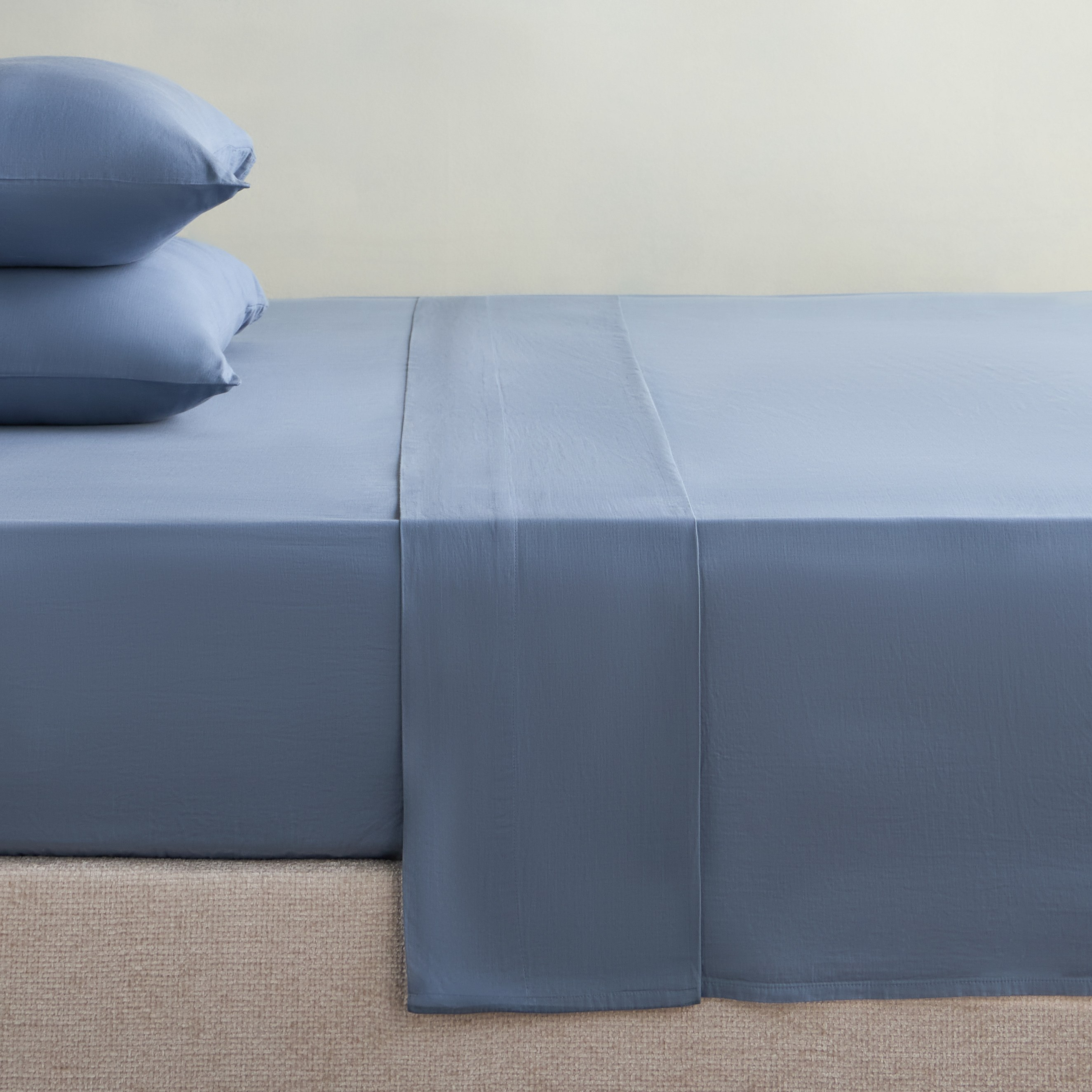 Rivana Cotton 400 Thread Count Super King Flat Sheet - 260x270 cm-household-bedding-sheetsandpillowcases-flatsheets-image-1
