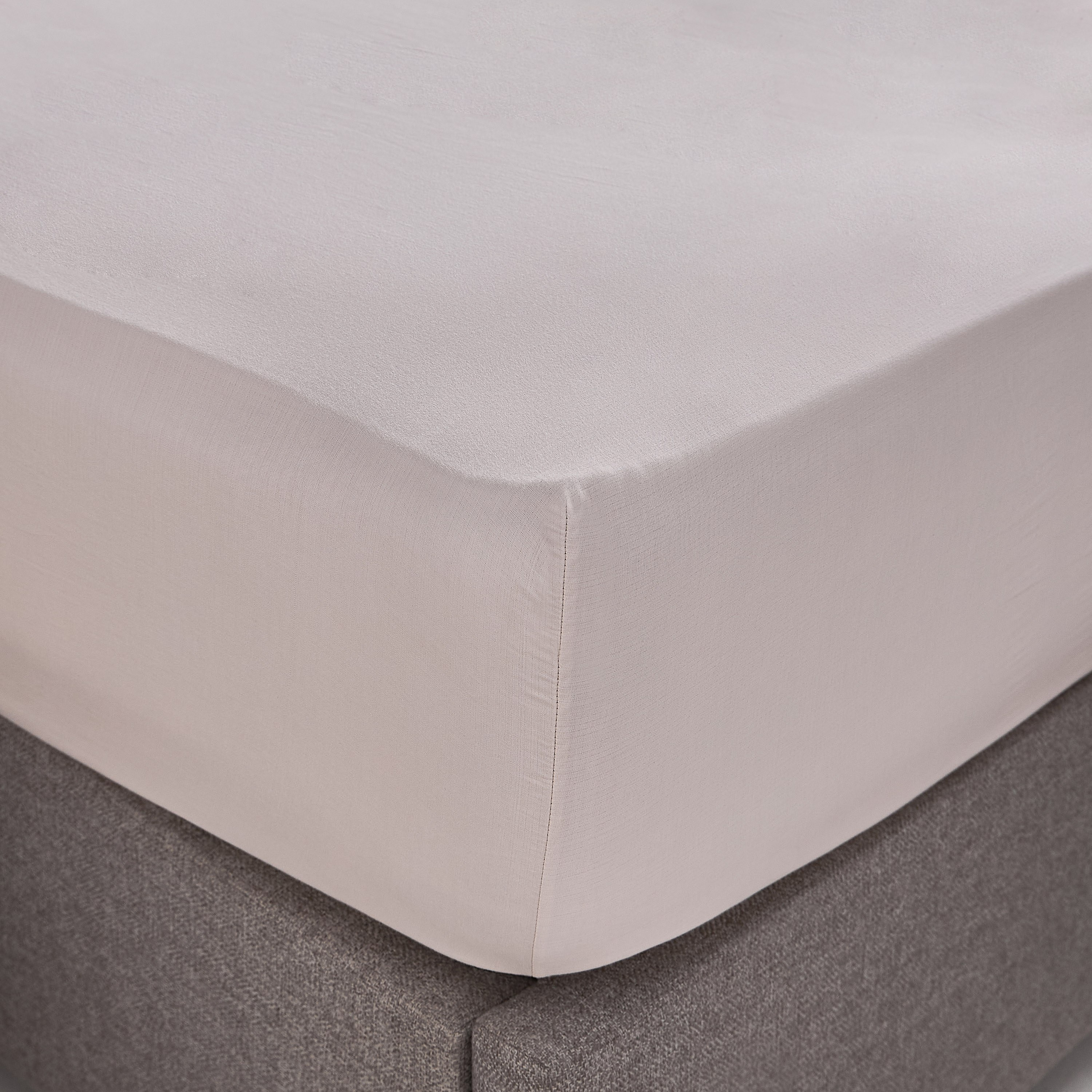 Rivana Cotton 400 Thread Count Full Fitted Sheet - 120x200 cm-household-bedding-sheetsandpillowcases-fittedsheets-image-1