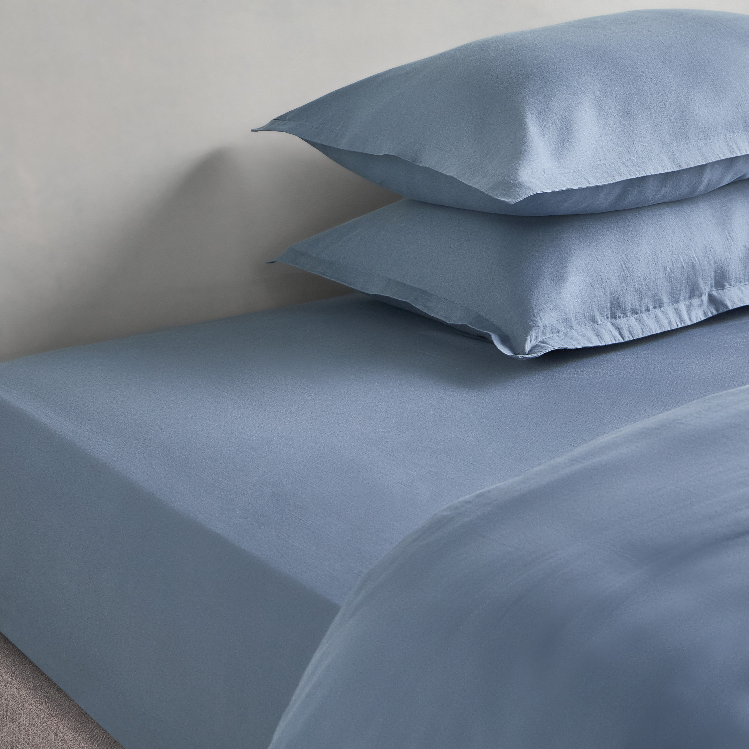 Rivana Cotton 400 Thread Count Full Fitted Sheet - 120x200 cm-household-bedding-sheetsandpillowcases-fittedsheets-image-3