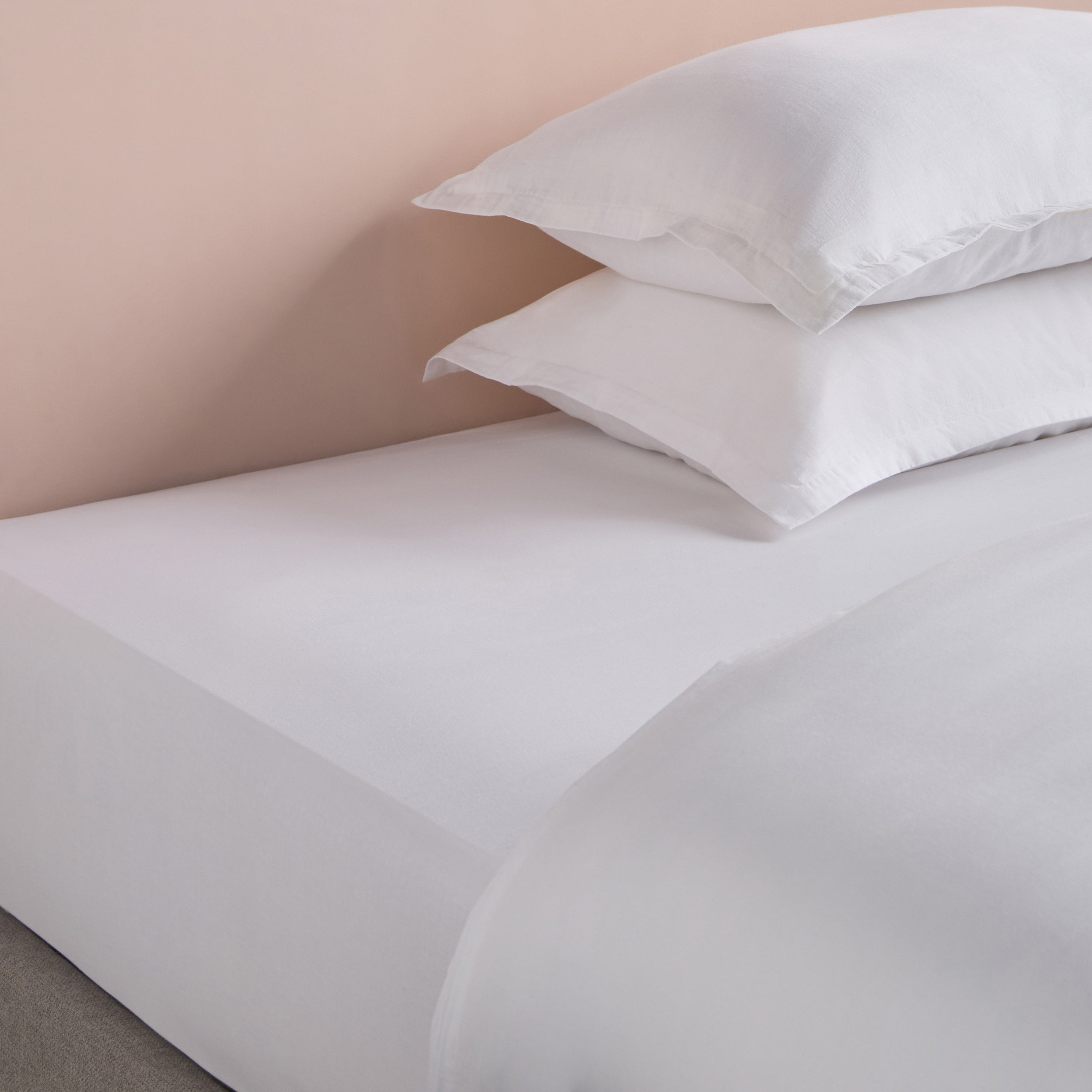 Rivana Cotton 400 Thread Count Full Fitted Sheet - 120x200 cm-household-bedding-sheetsandpillowcases-fittedsheets-image-3