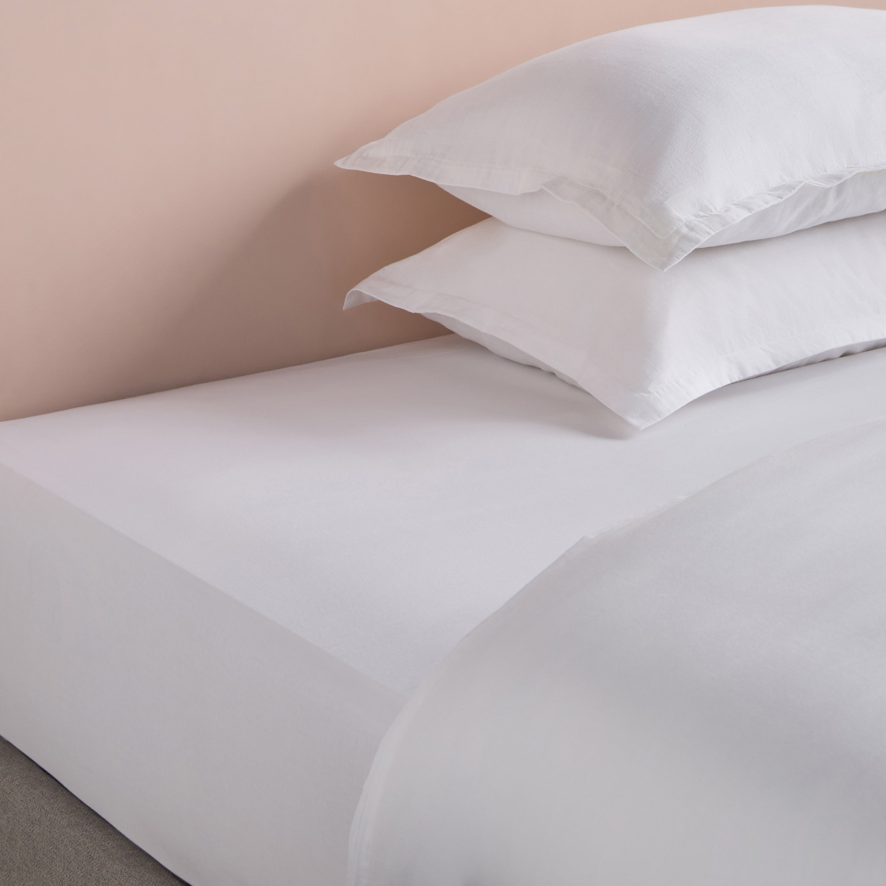 Rivana Cotton 400 Thread Count King Fitted Sheet - 180x205 cm-household-bedding-sheetsandpillowcases-fittedsheets-image-3