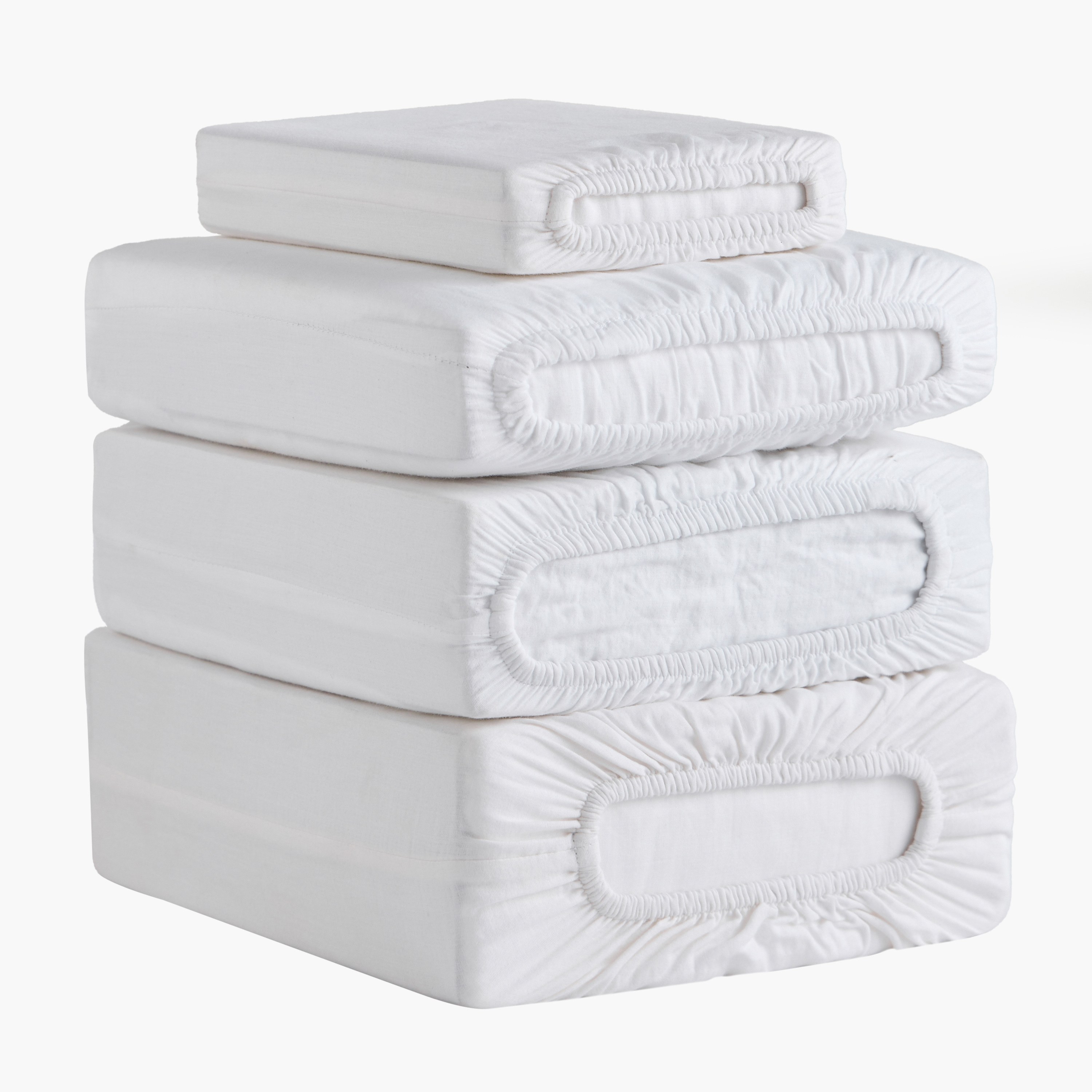 Rivana Cotton 400 Thread Count King Fitted Sheet - 180x205 cm-household-bedding-sheetsandpillowcases-fittedsheets-image-5