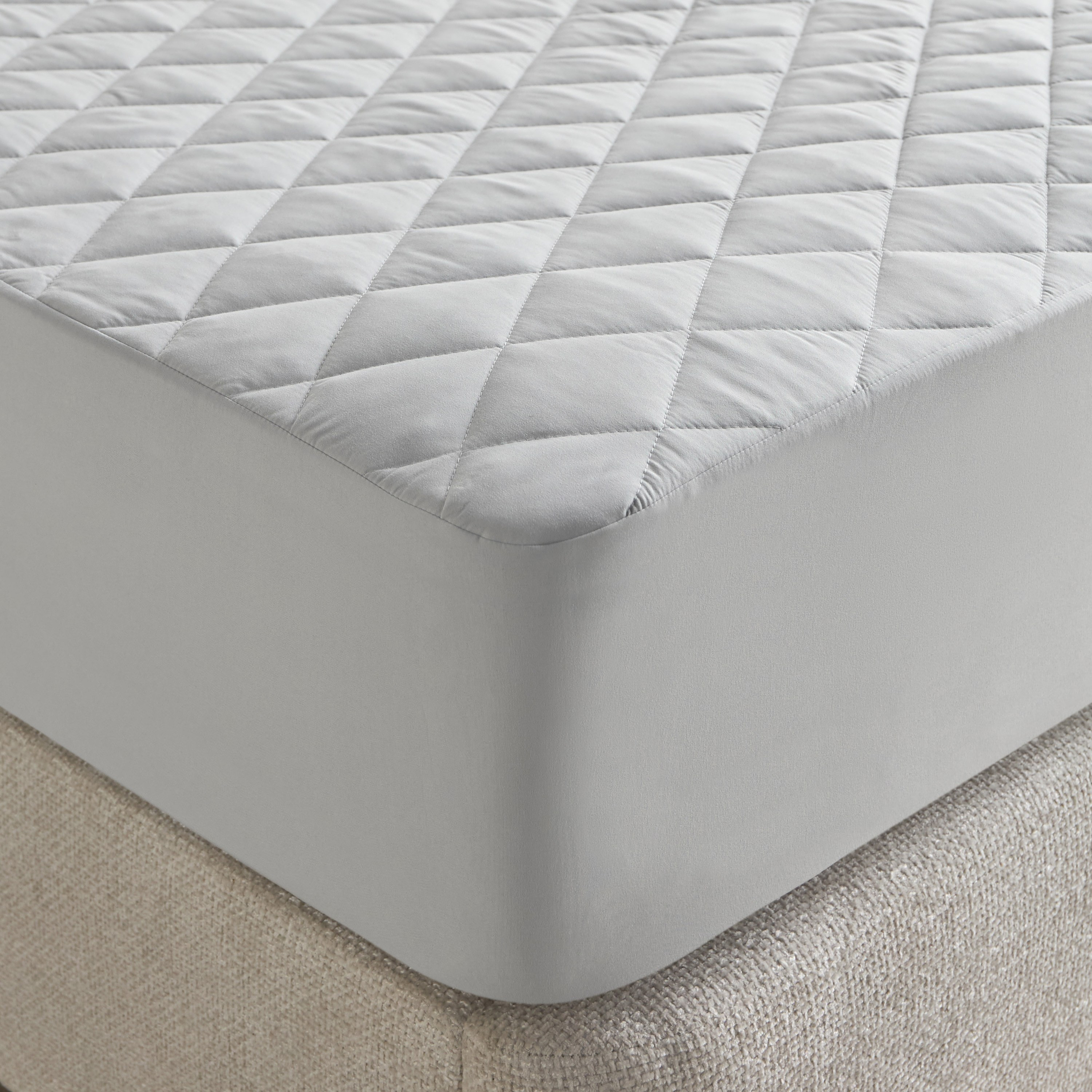 واقي مرتبة فردي مقاوم للماء من الألياف الدقيقة - 90x200 سم-household-bedding-mattresstoppersandprotectors-mattressprotectors-image-1