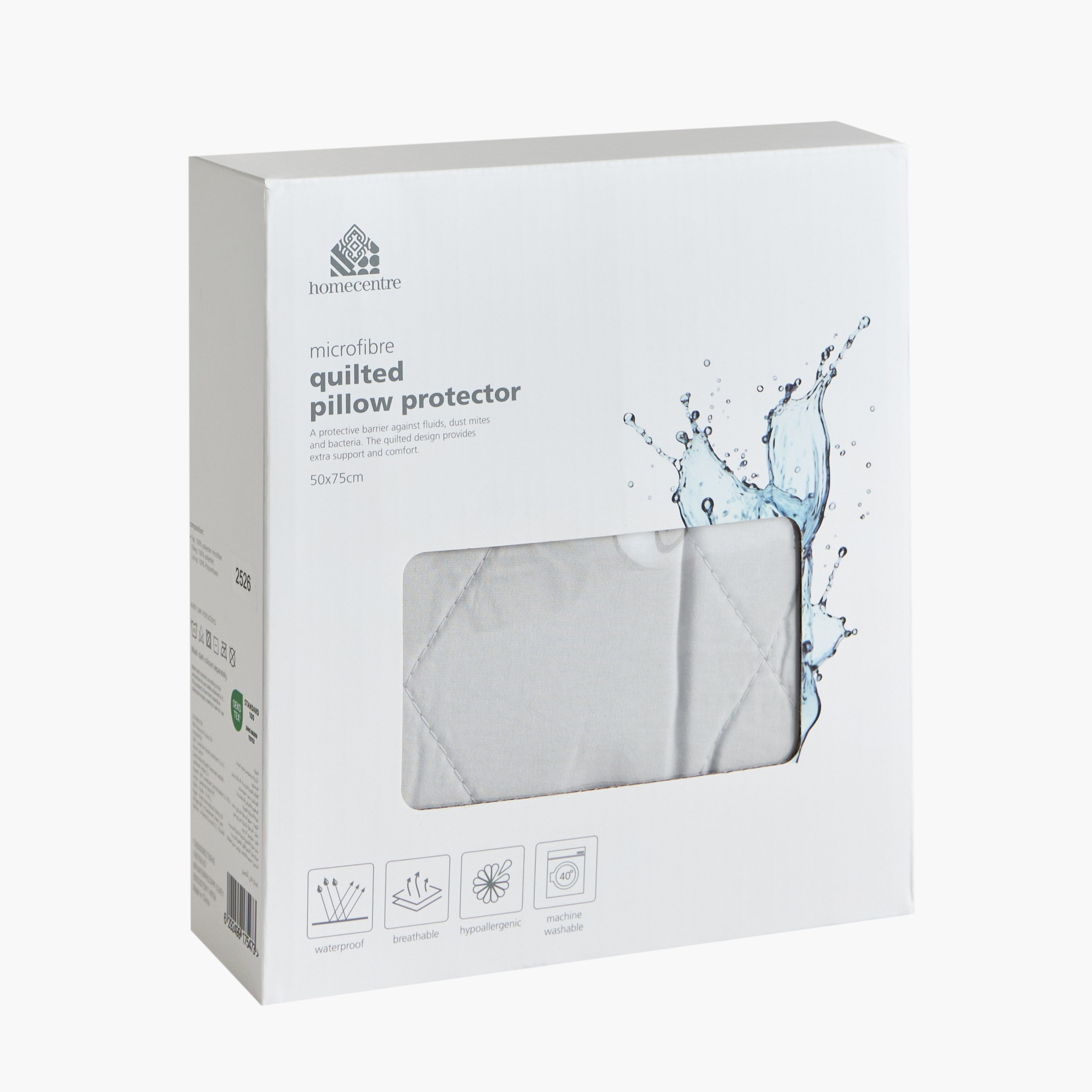 واقي وسادة قياسي مقاوم للماء من الألياف الدقيقة - 50x75 سم-household-bedding-mattresstoppersandprotectors-pillowprotectors-image-5