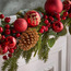 إكليل زينة من إبر الصنوبر مع كرة زينة - 26 سم-household-christmas-wreathsgarlandsandflowers-garlands-image-2