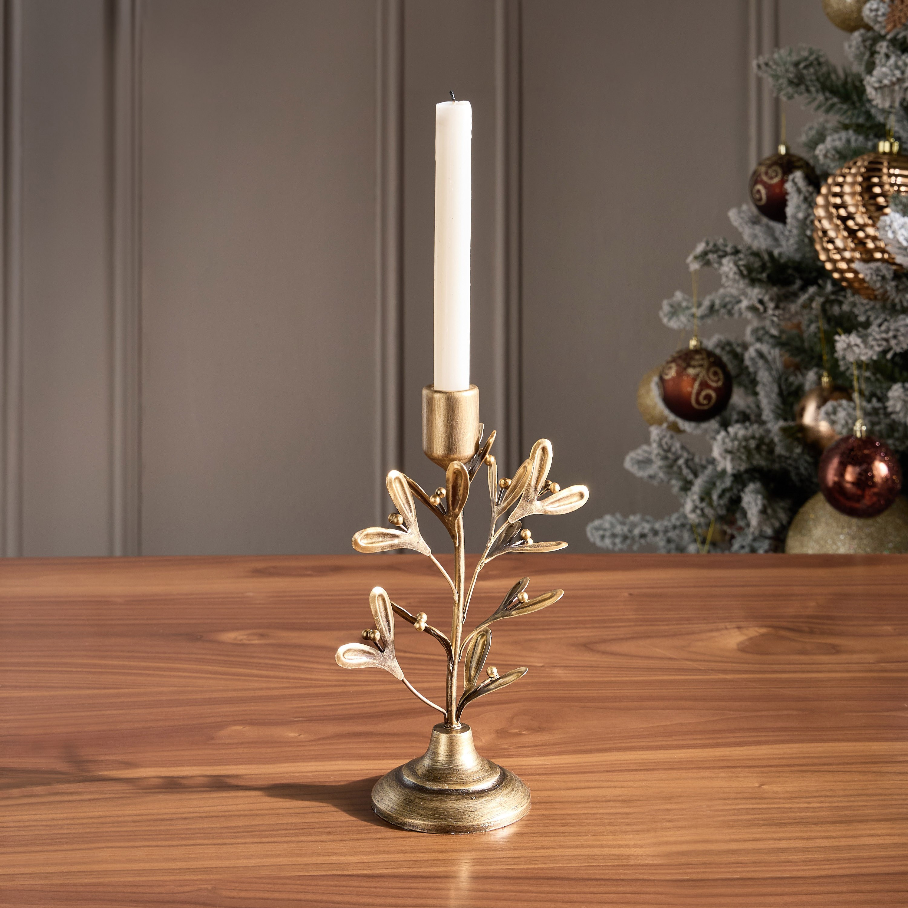 حامل شموع رفيع معدن - ميسلتو - 24 سم-household-decor-candleholdersandlanterns-image-1