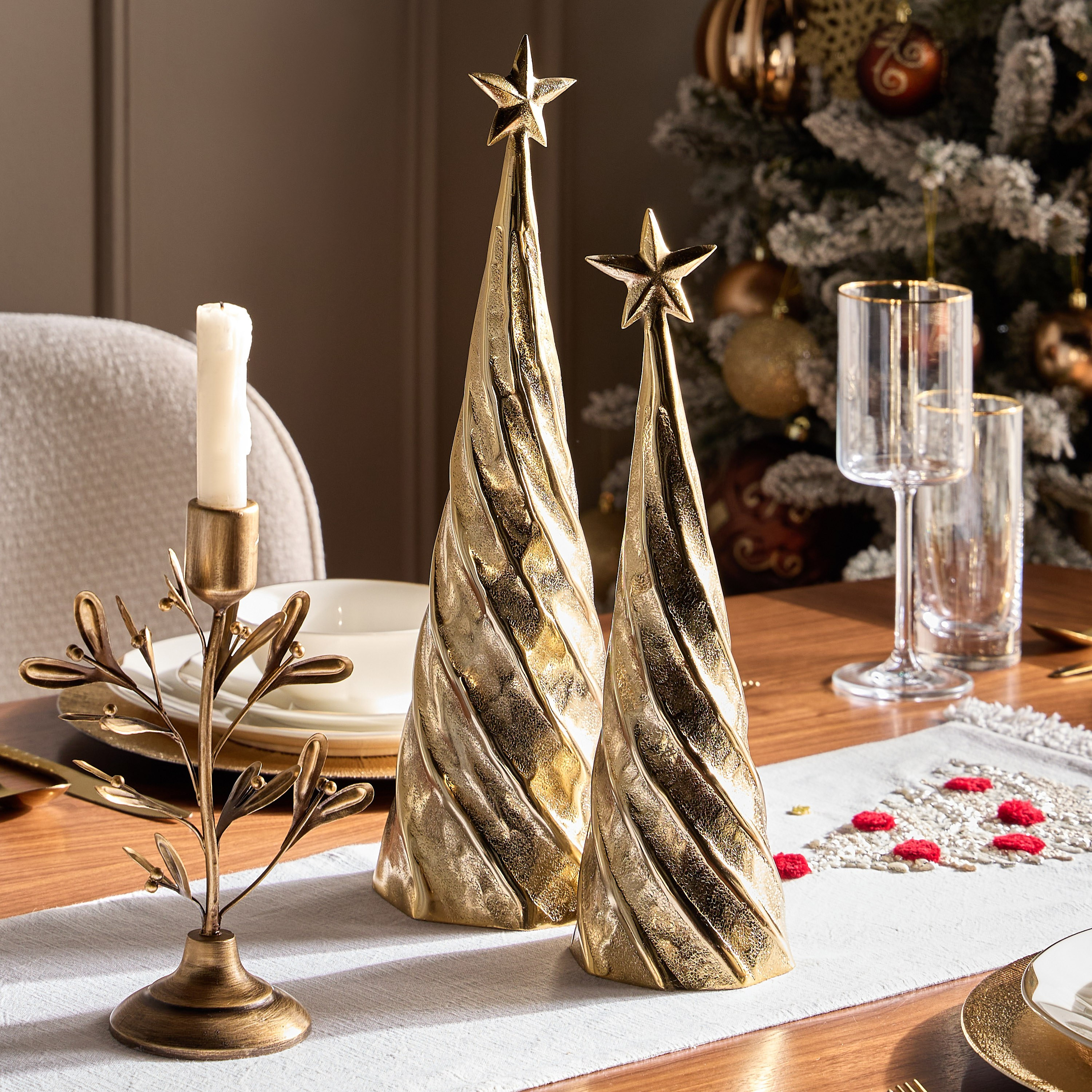حامل شموع رفيع معدن - ميسلتو - 24 سم-household-decor-candleholdersandlanterns-image-5