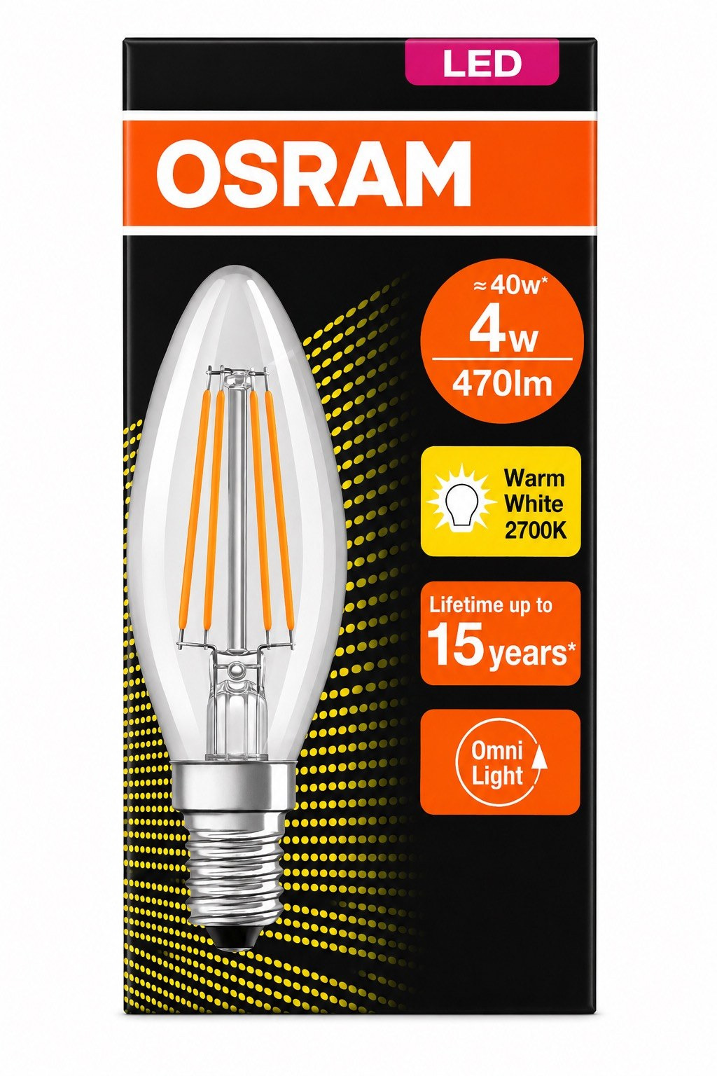 Osram LED Bulb E-14 4W Warm White-household-lighting-bulbsandbatteries-bulbs-image-1