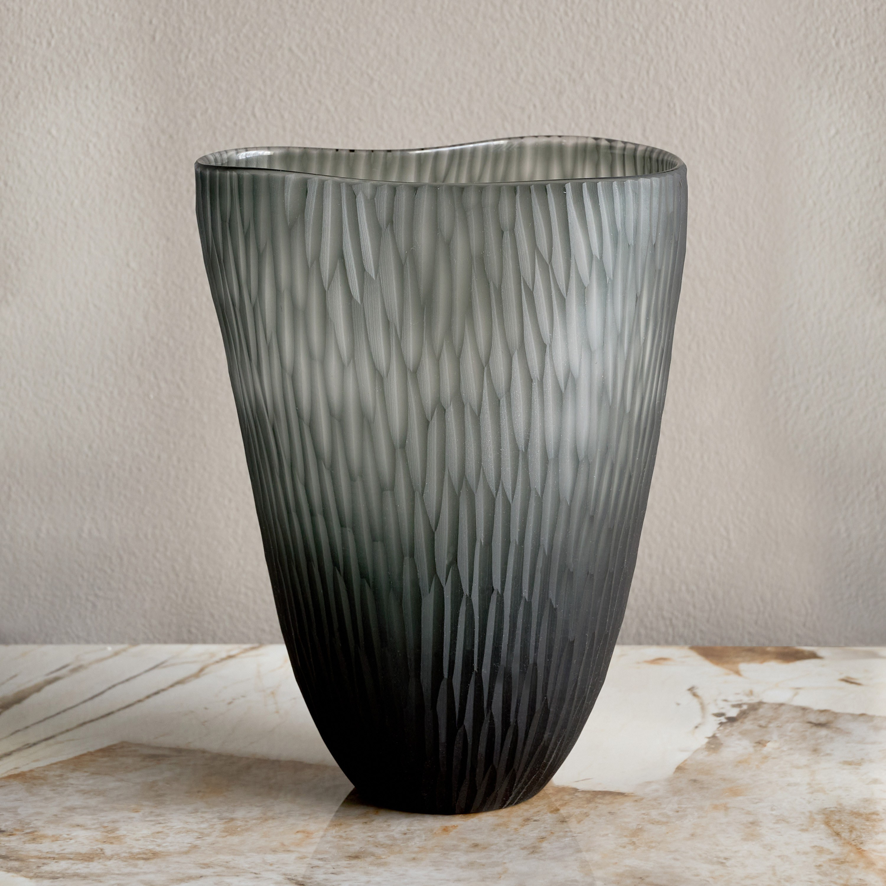 مزهرية زجاج - نوماد نيلي - 29 سم-household-decor-vasesandbowls-image-1