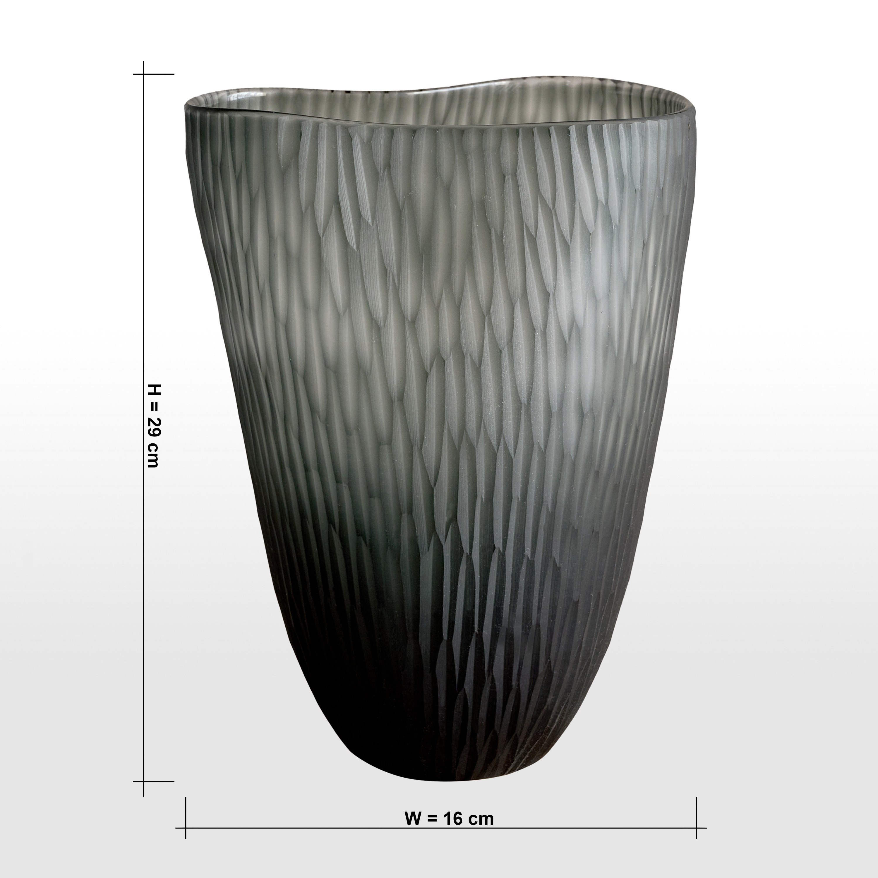 مزهرية زجاج - نوماد نيلي - 29 سم-household-decor-vasesandbowls-image-4