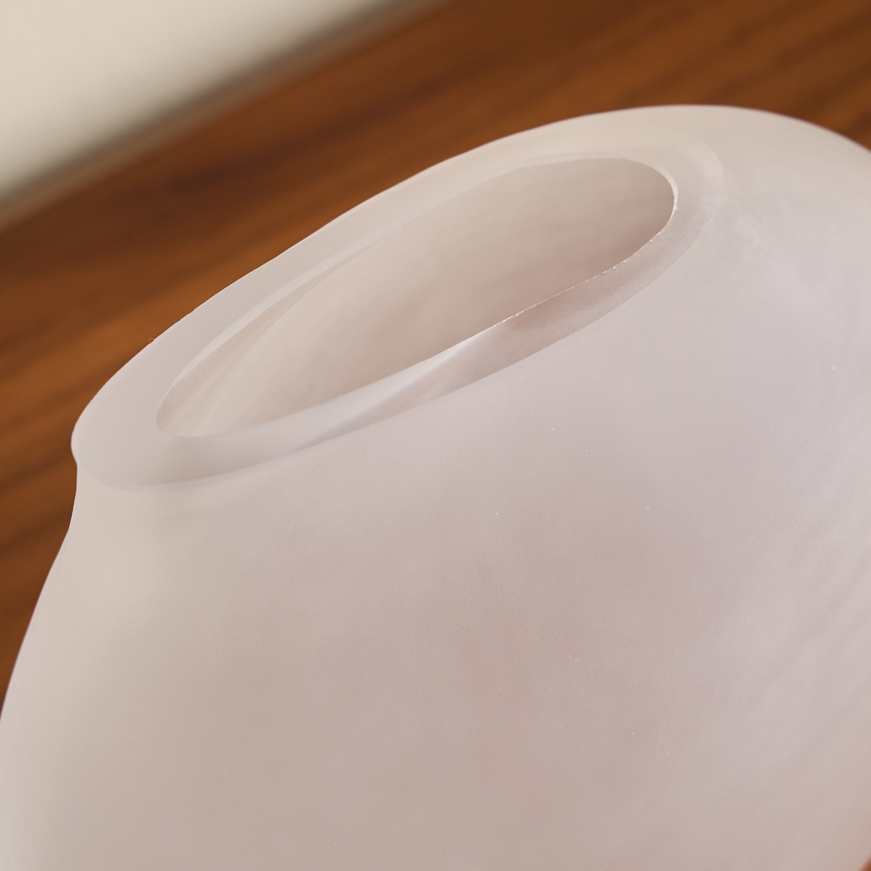 Noor Frosted Slant Glass Vase - 19 cm-household-decor-vasesandbowls-image-2