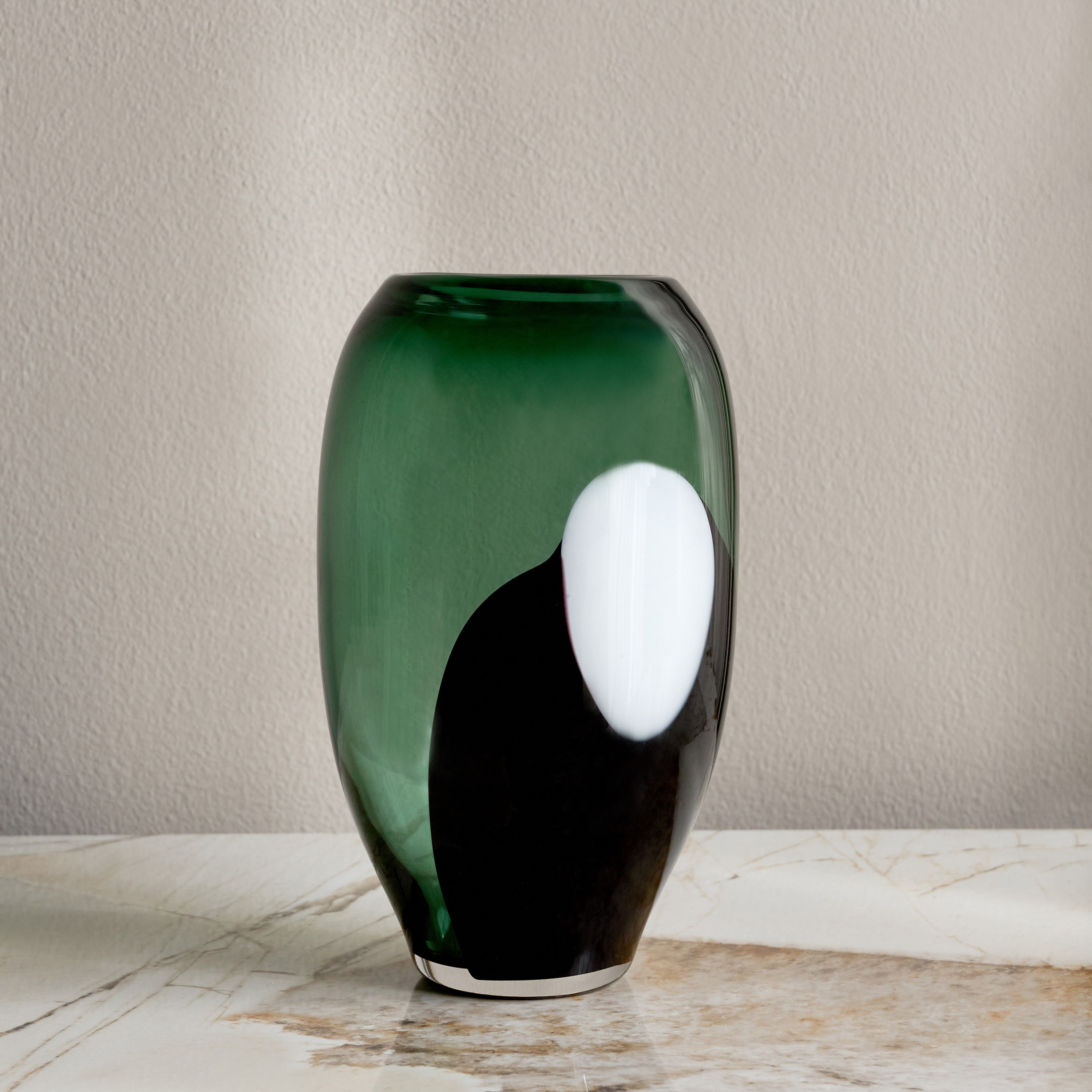 Noor Spotted Glass Vase - 24 cm-household-decor-vasesandbowls-image-1