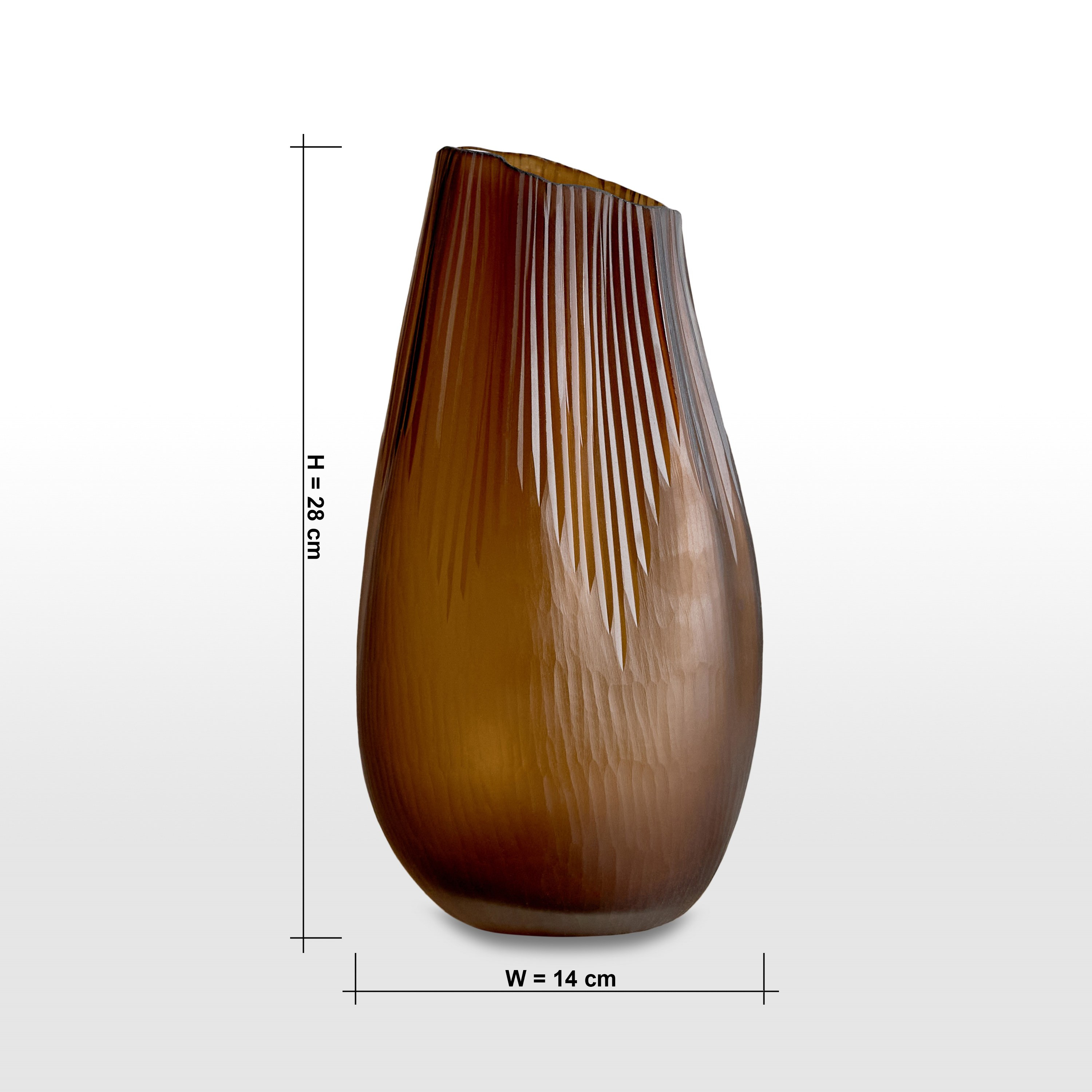 Noctis Luxe Glass Vase - 28 cm-household-decor-vasesandbowls-image-4