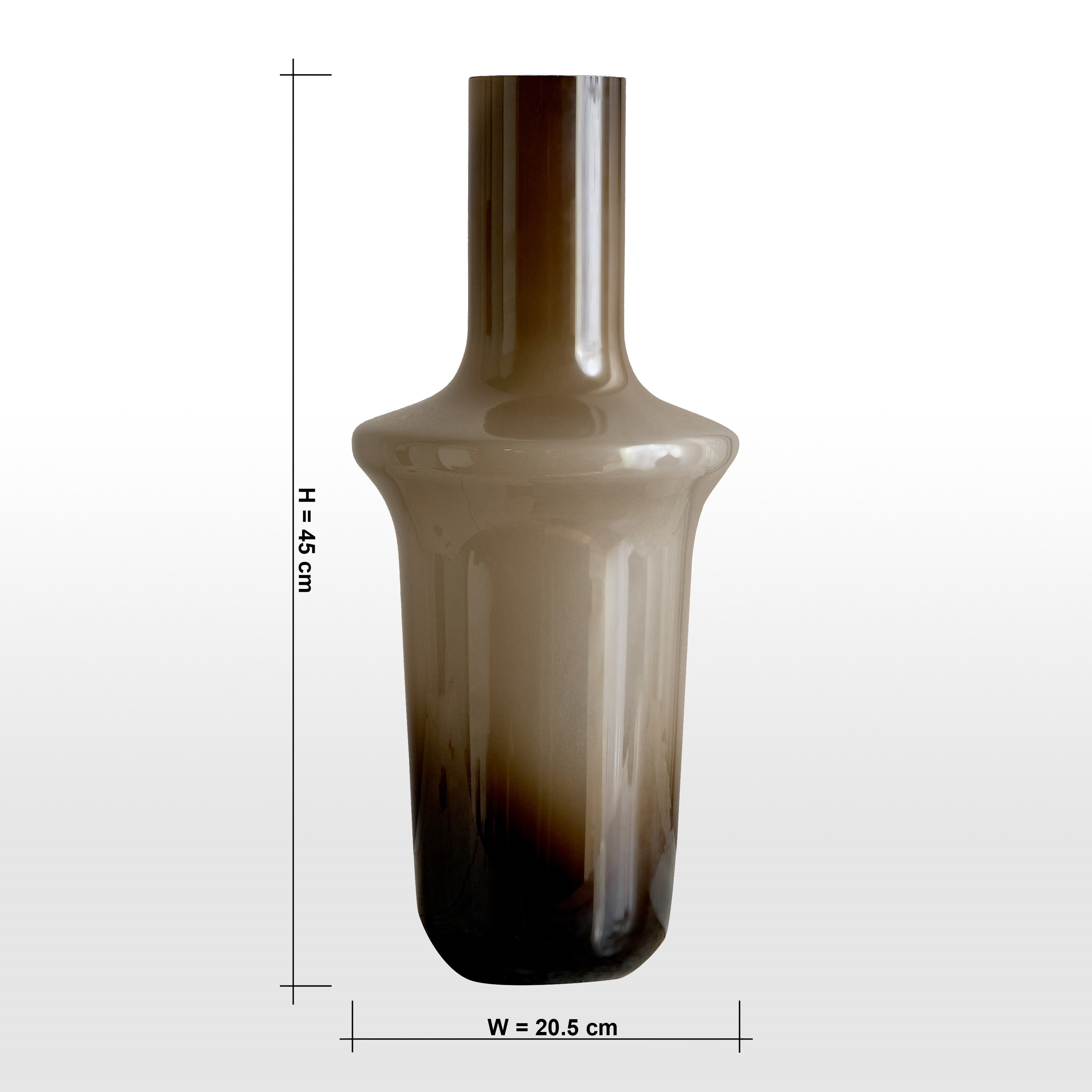 Luxe Nottorno Glass Vase - 45 cm-household-decor-vasesandbowls-image-4