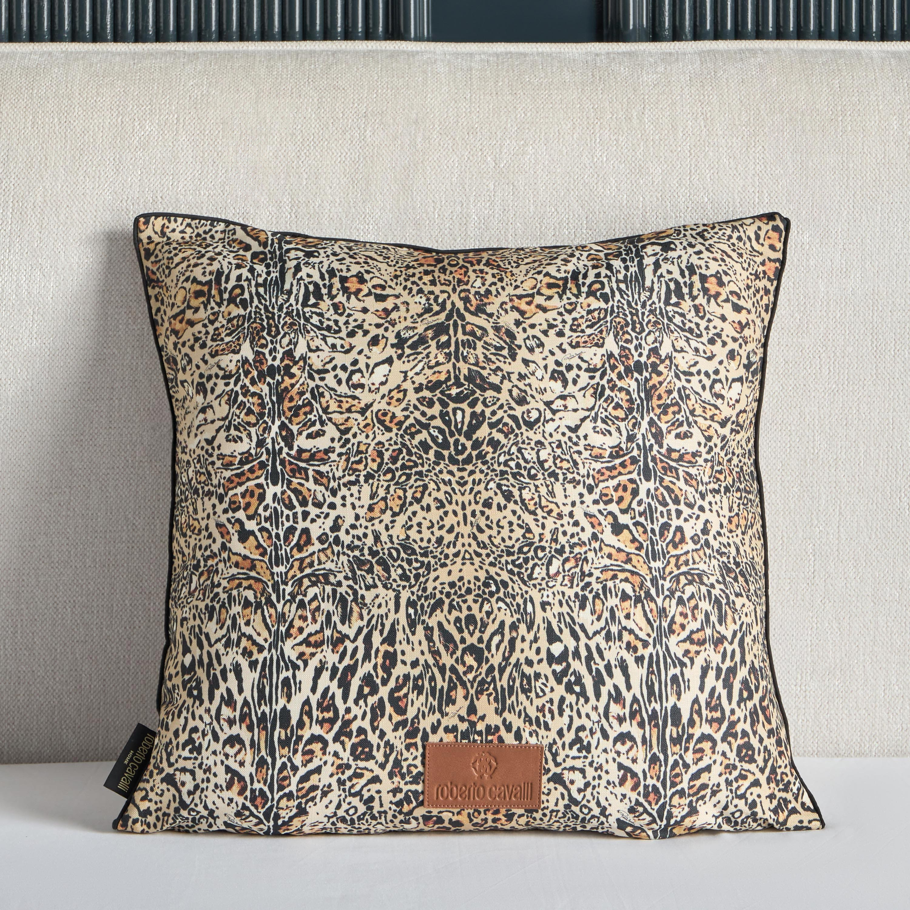 Roberto Cavalli Leopard Print Cushion Cover - 50x50 cm-household-cushionsandthrows-cushioncovers-image-1