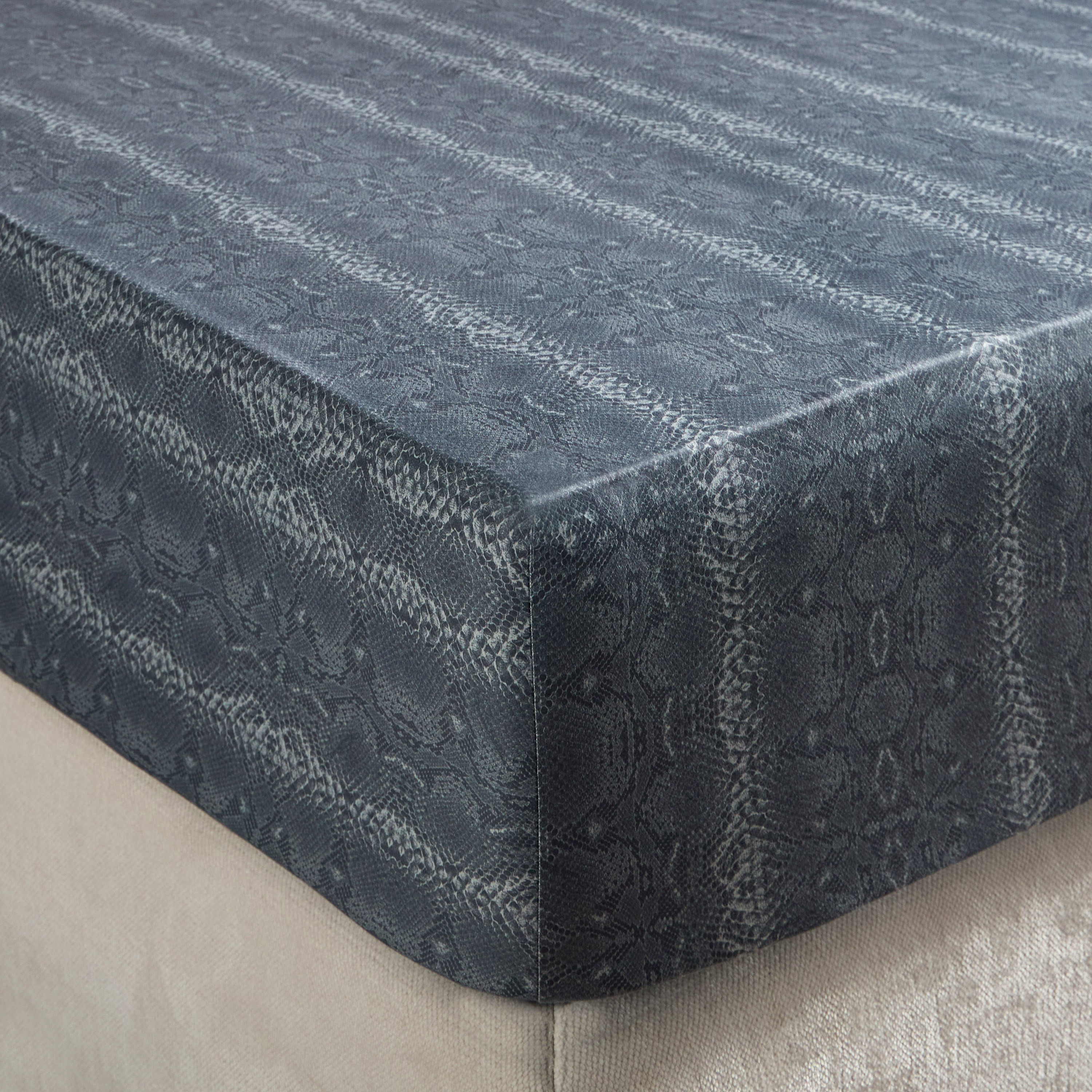 شرشف مطاطي كينج قطن بطبعات - روبيرتو كافالي - 180x205 سم-household-bedding-sheetsandpillowcases-fittedsheets-image-1
