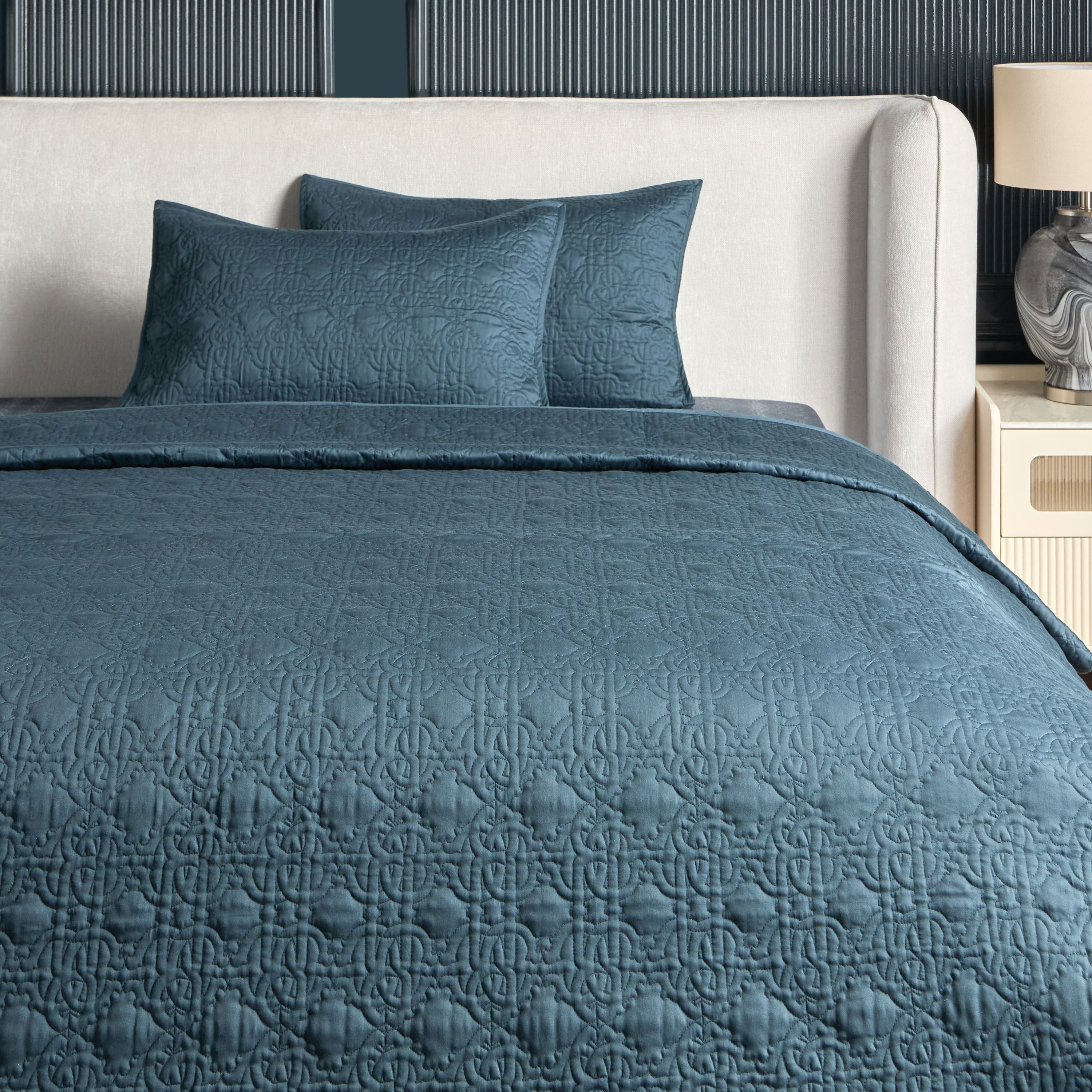 Roberto Cavalli Cotton Quilted 3-Piece Super King Bedspread Set - 240x260 cm-household-bedding-comfortersandbedspreads-bedspreads-image-2