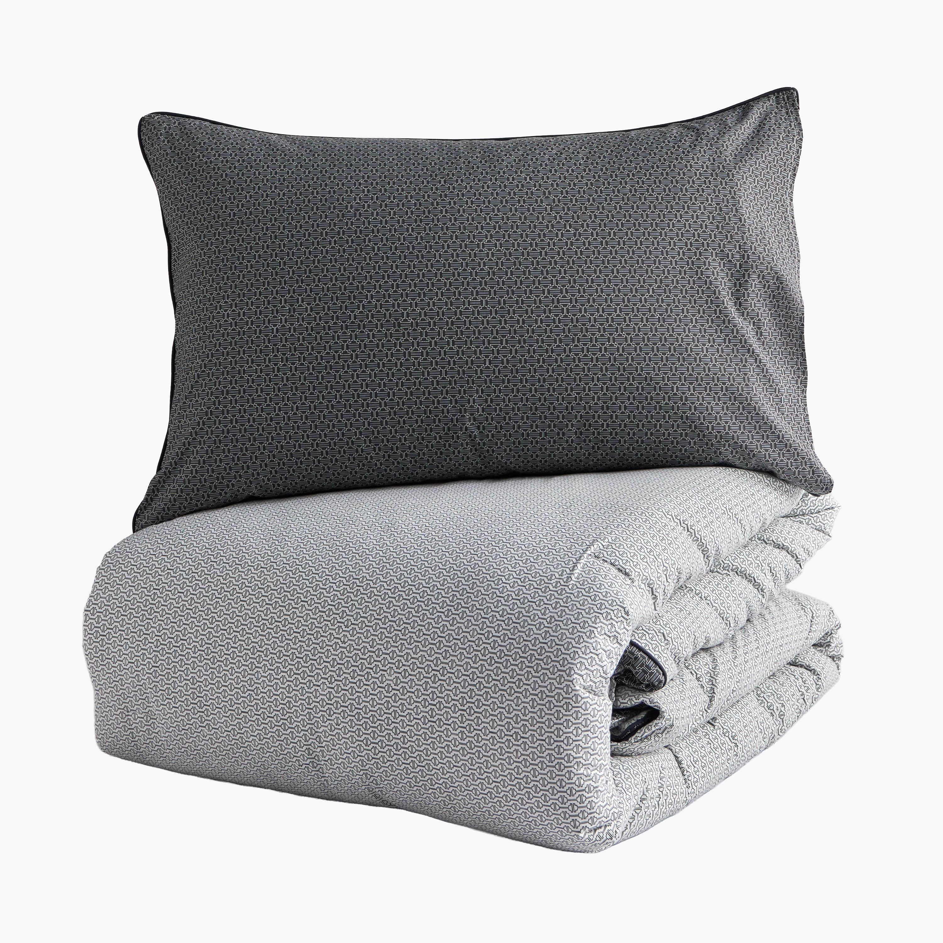 Noire Daislay Cotton 3-Piece Super King Duvet Cover Set - 220x260 cm-household-bedding-duvetandcovers-duvetcovers-image-7
