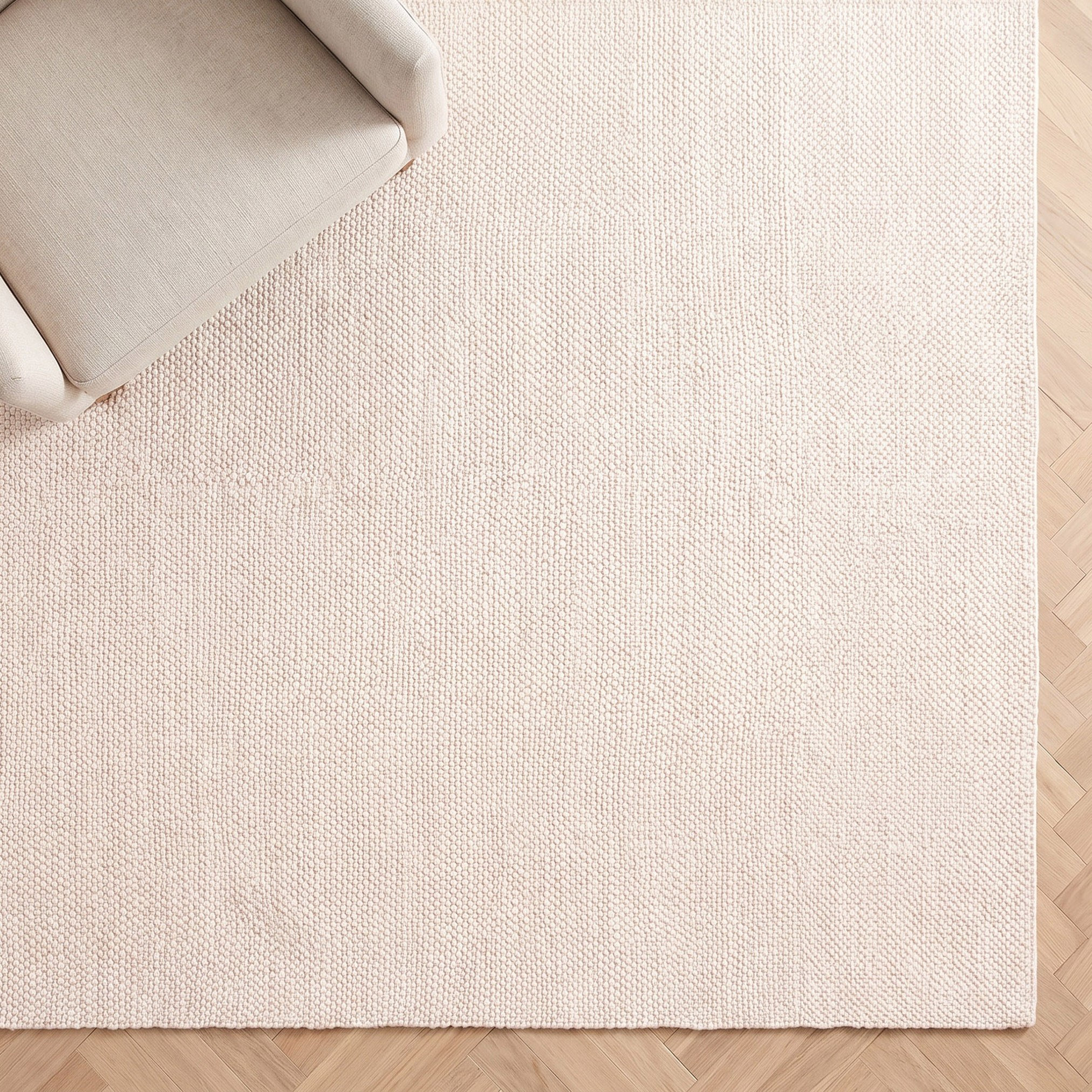 Botanique Pebble Woolen Handwoven Rug - 160x230 cm-household-rugsandcarpets-rugs-image-1