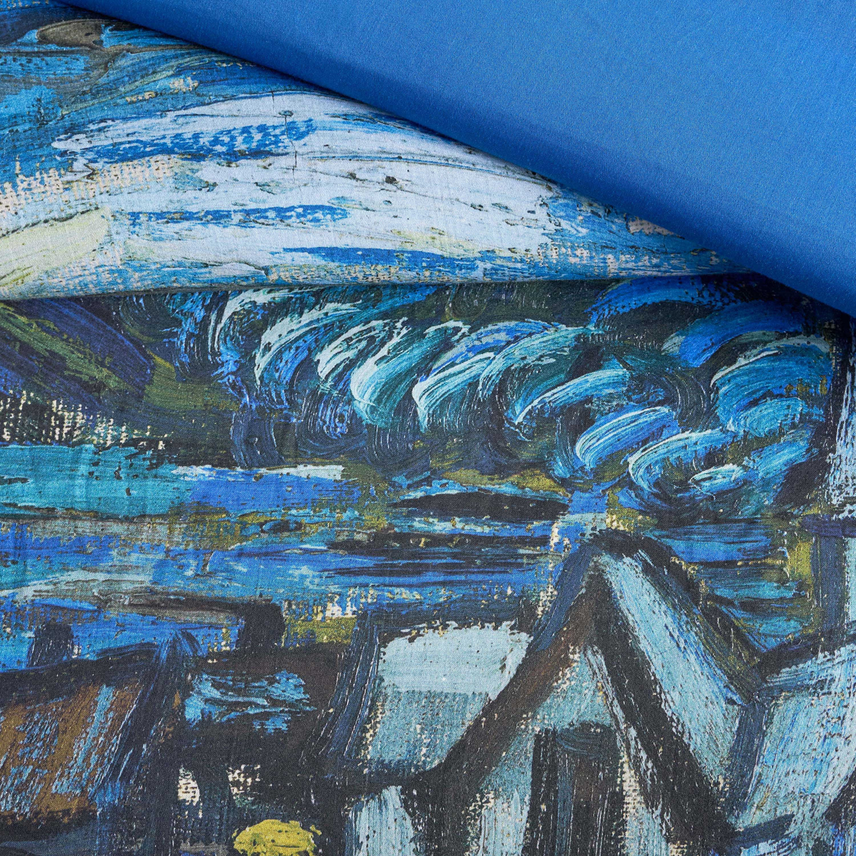Van Gogh Starry Night Cotton 220 Thread Count 3-Piece Super King Duvet Cover Set - 220x260 cm-household-bedding-duvetandcovers-duvetcovers-image-4