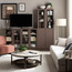 خزانة كتب قصيرة بأبواب زجاج - برايدن - واسعة-furniture-livingroom-storageanddisplaycabinets-image-1