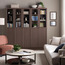 خزانة كتب طويلة بأبواب نصف زجاجية - برايدن - صغير-furniture-livingroom-storageanddisplaycabinets-image-2