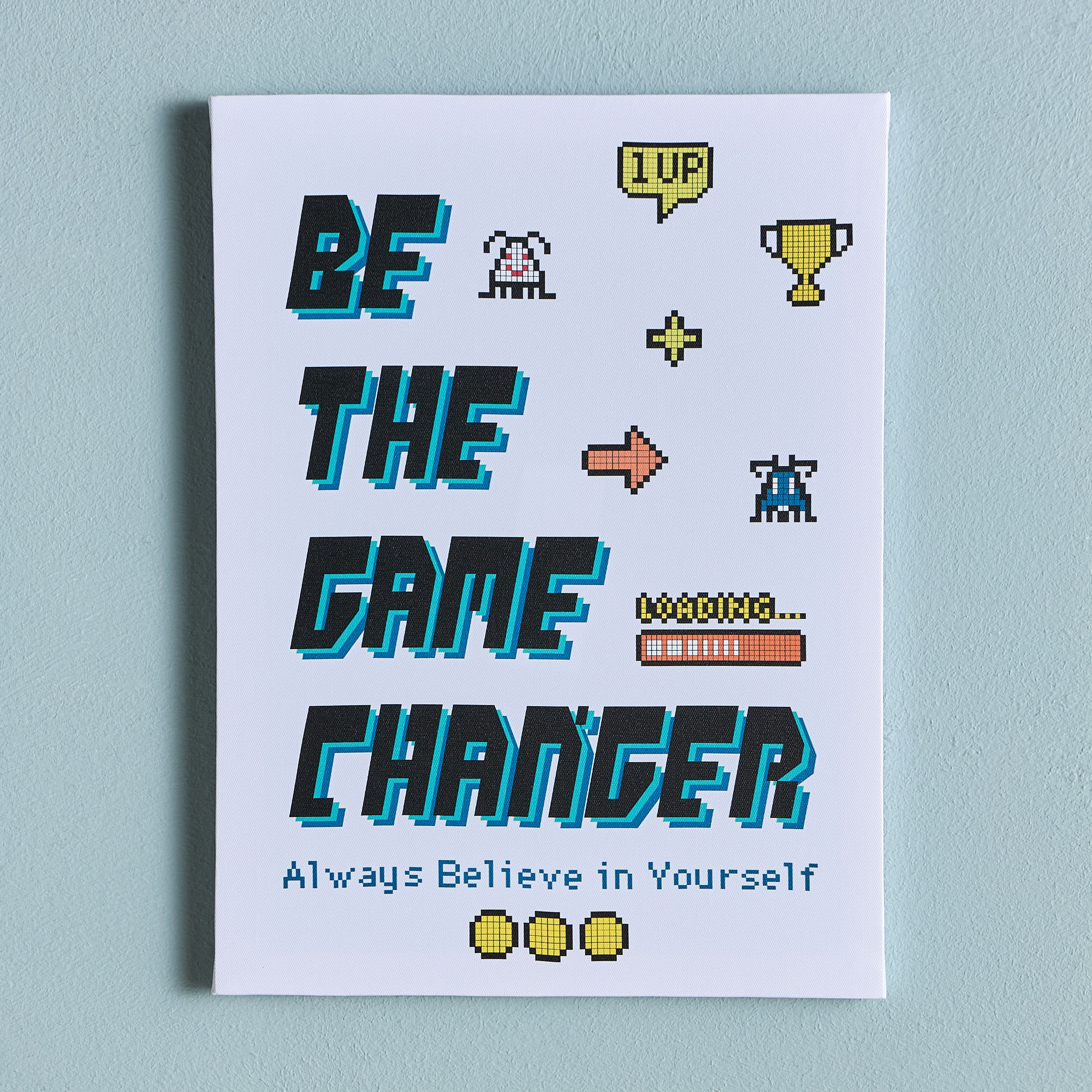 Arlo Be the Game Changer Canvas Wall Art - 30x40 cm