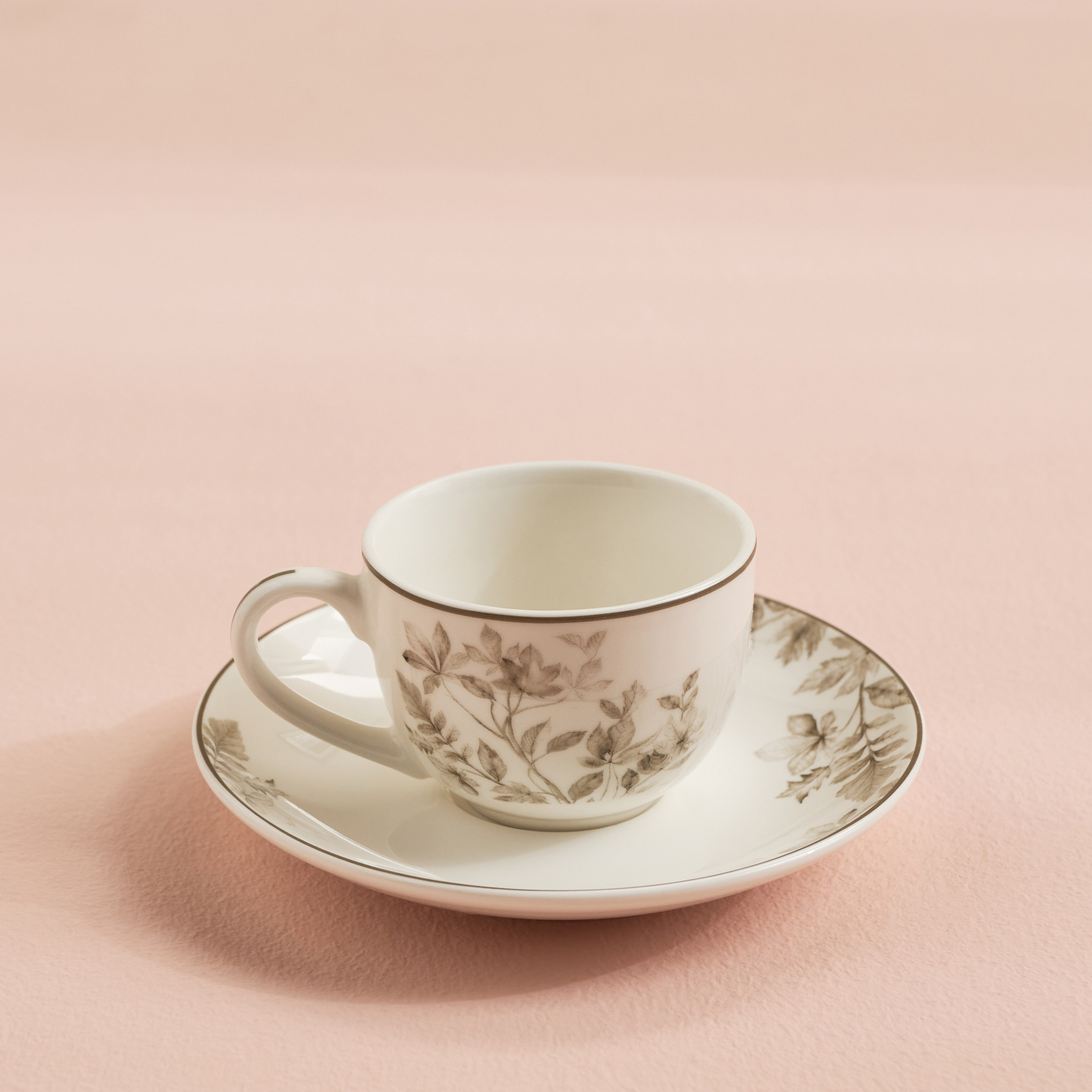 Marigold New Bone China Espresso Cup and Saucer Set - 90 ml-household-dining-teaandcoffee-mugsandcups-image-1
