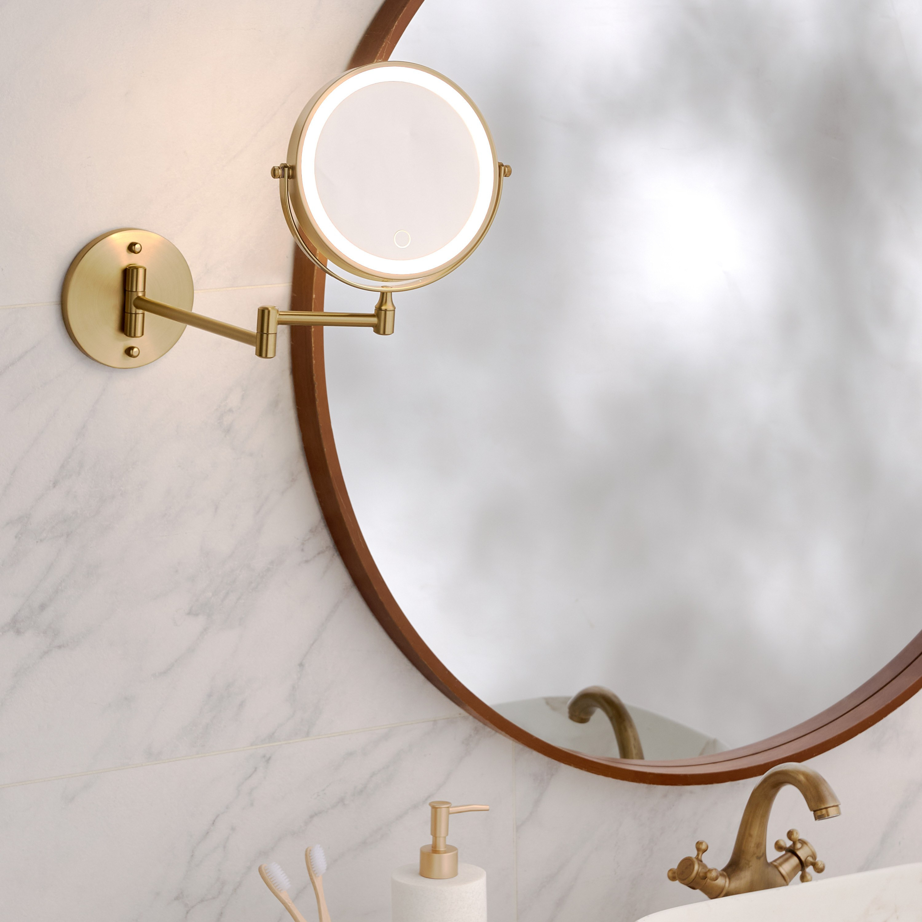 مرآة حائط - جينا - 29 سم-household-storage-cosmeticorganizing-makeupmirrors-image-7